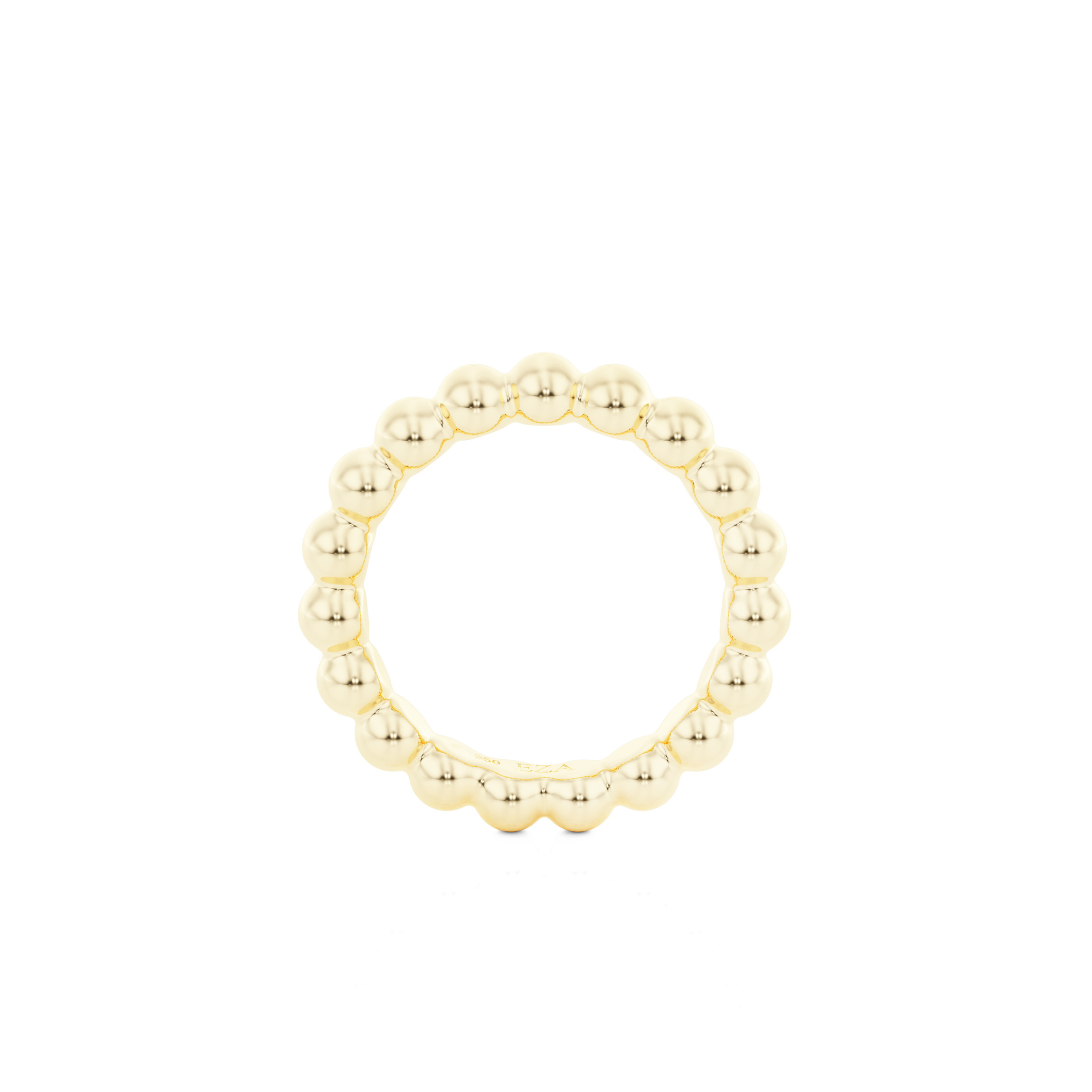 Anneau de mariage Bubble ring grand | W | Or jaune 14 ct 2