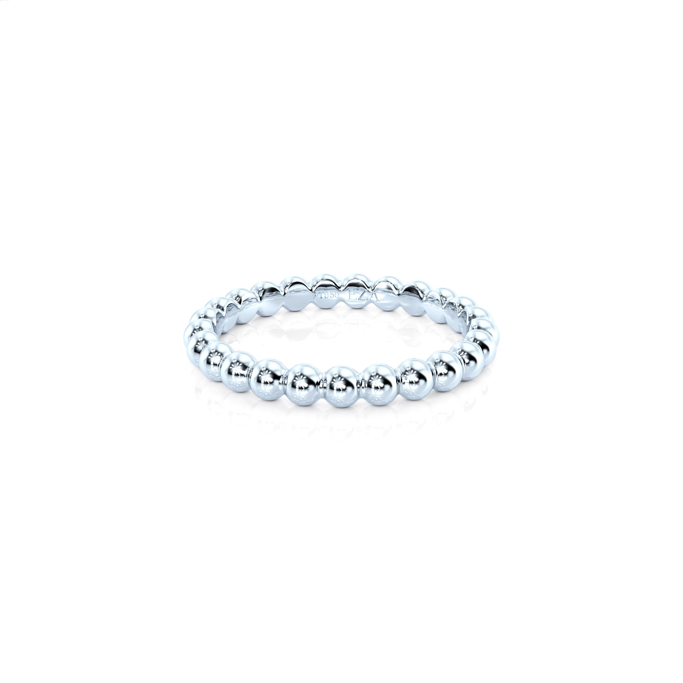 Wedding ring Bubble ring petite | For her | 14K White gold 1