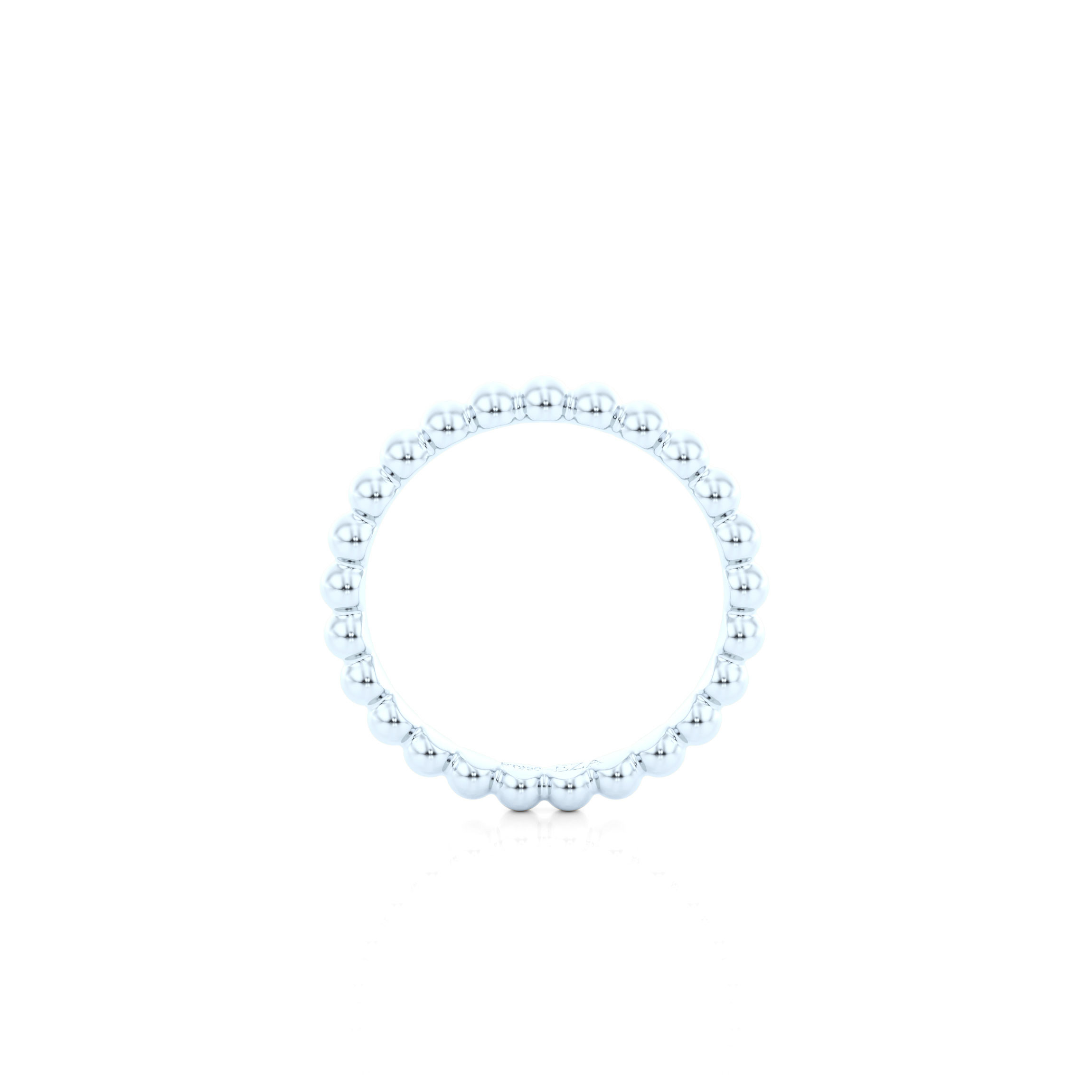 Anneau de mariage Bubble ring petite | W | Or blanc 14 ct 2