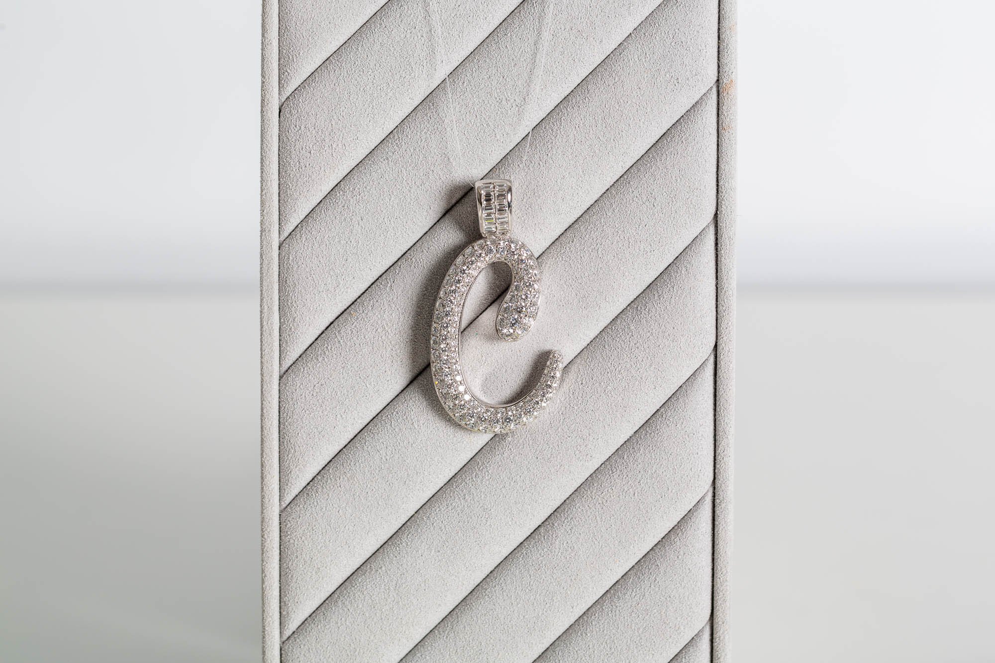 C diamond pendant