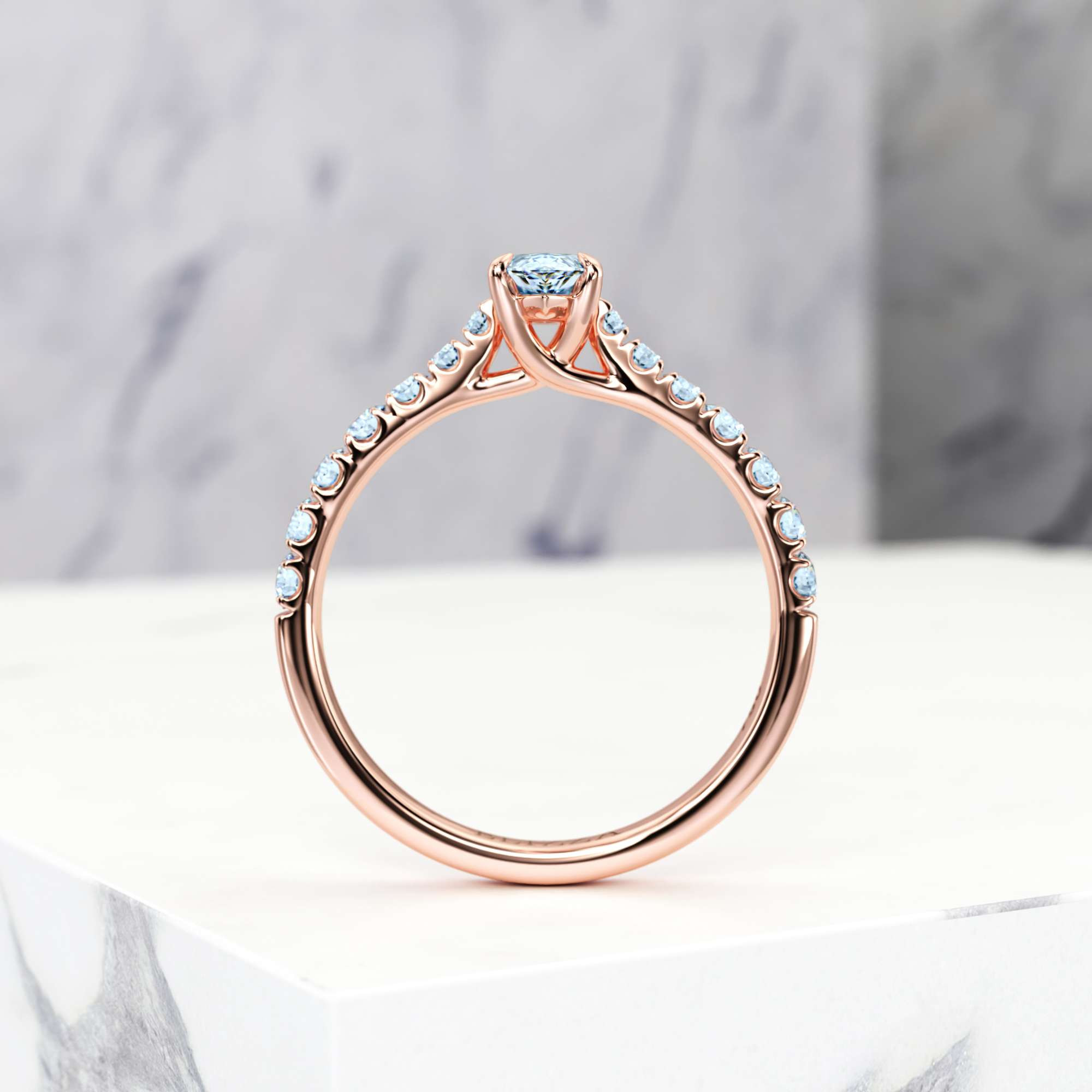 Verlobungsring Edana Marquise | Marquise | 14K Roségold | Natural | GIA Certified | 0.30ct SI1 H 3