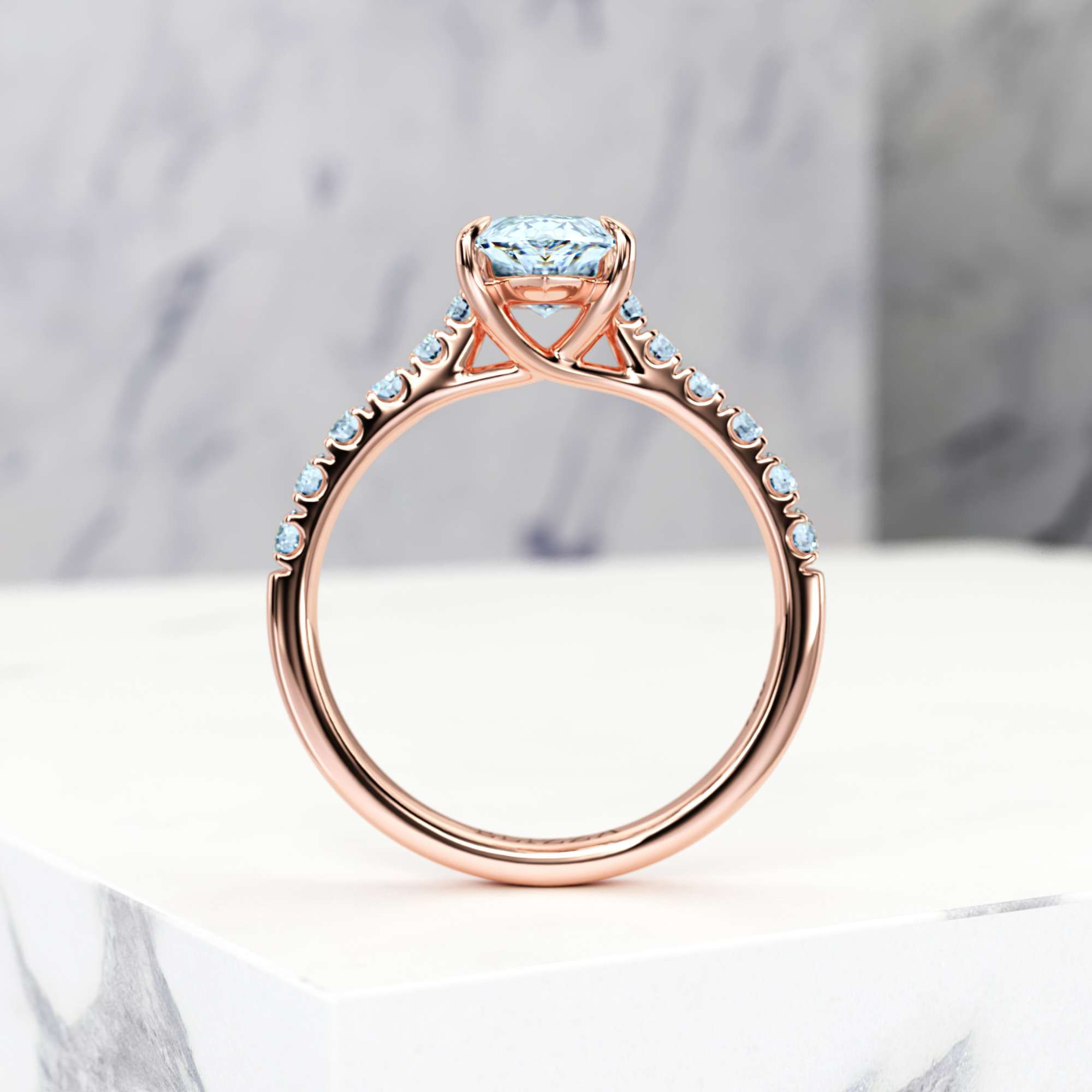 Verlobungsring Edana Marquise | Marquise | 14K Roségold | Natural | GIA Certified | 0.30ct SI1 H 4