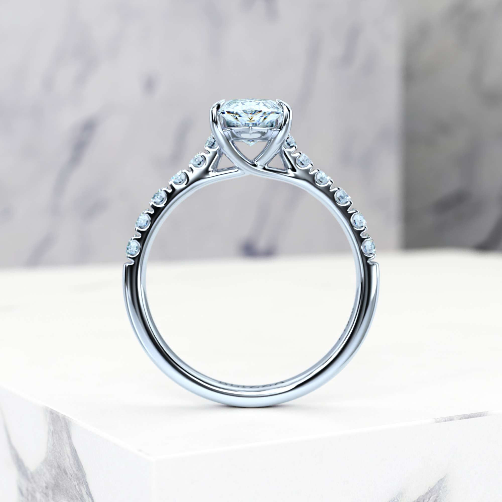 Verlobungsring Edana Marquise | GIA Certified | Natürlicher Diamant | Marquise | Platin | 0.30ct SI1 H | 4