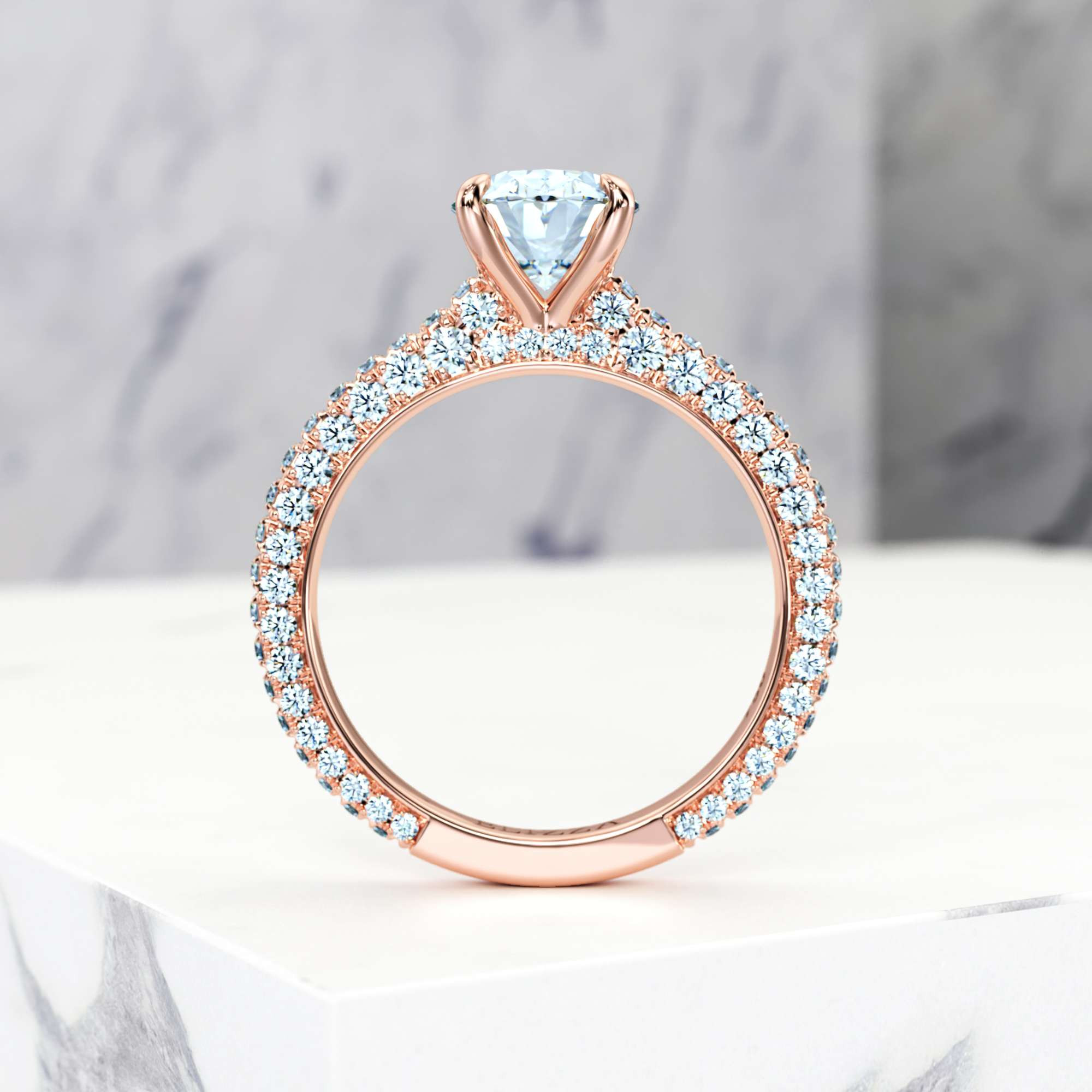 Verlobungsring Edessa Oval | Oval | 14K Roségold | Natural | GIA Certified | 0.30ct SI1 H 4