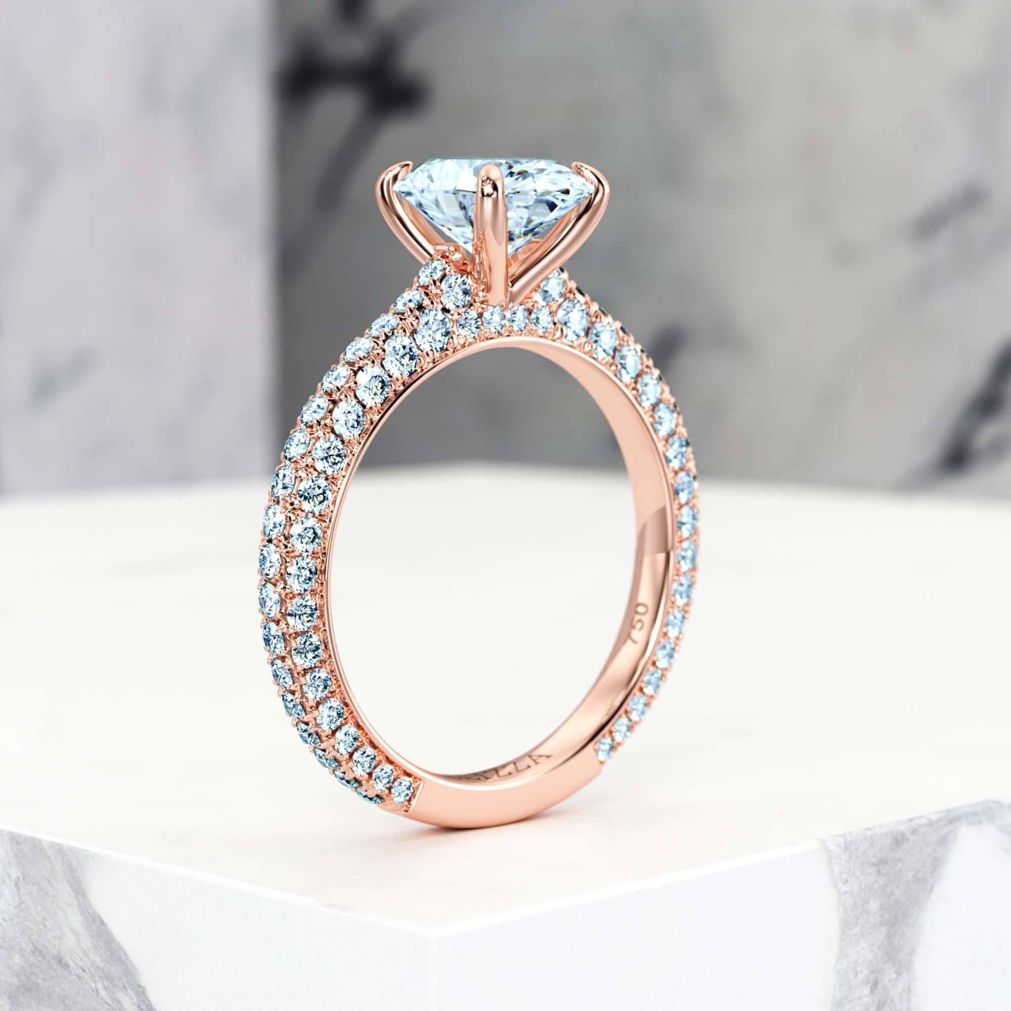 Verlobungsring Edessa Oval | Oval | 14K Roségold | Natural | GIA Certified | 0.30ct SI1 H 6