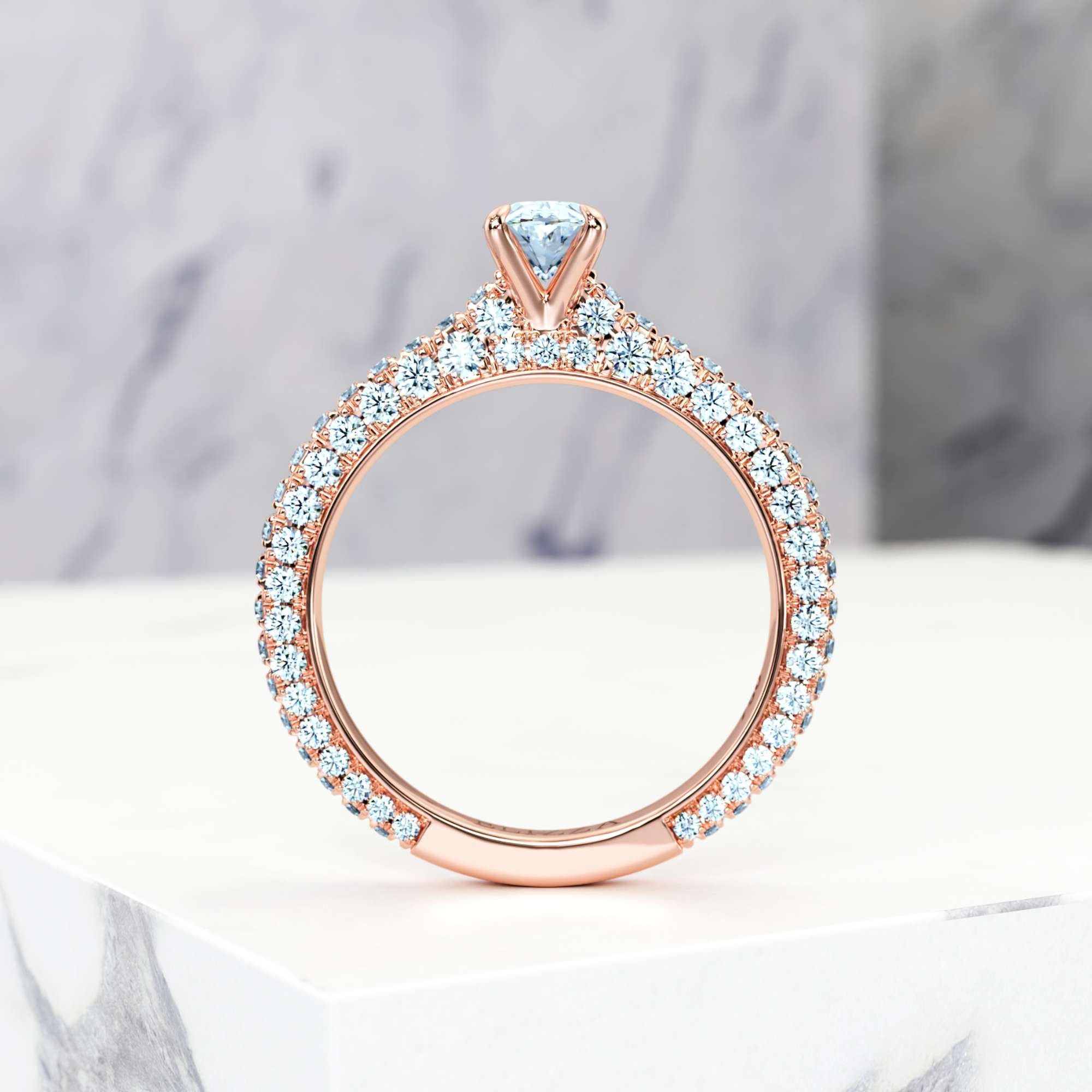 Verlobungsring Edessa Oval | Oval | 14K Roségold | Natural | GIA Certified | 0.30ct SI1 H 3