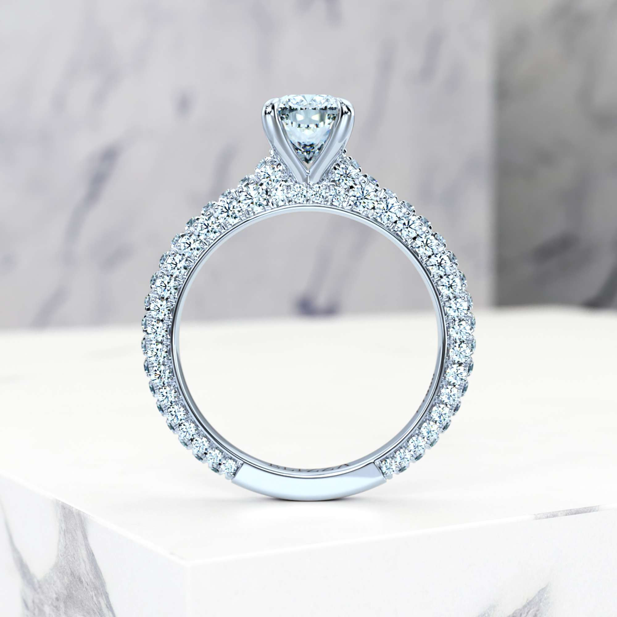 Engagement ring Edessa Rectangle Cushion | GIA Certified | Natural diamond | Rectangle cushion | Platinum | 0.30ct SI1 H | 4