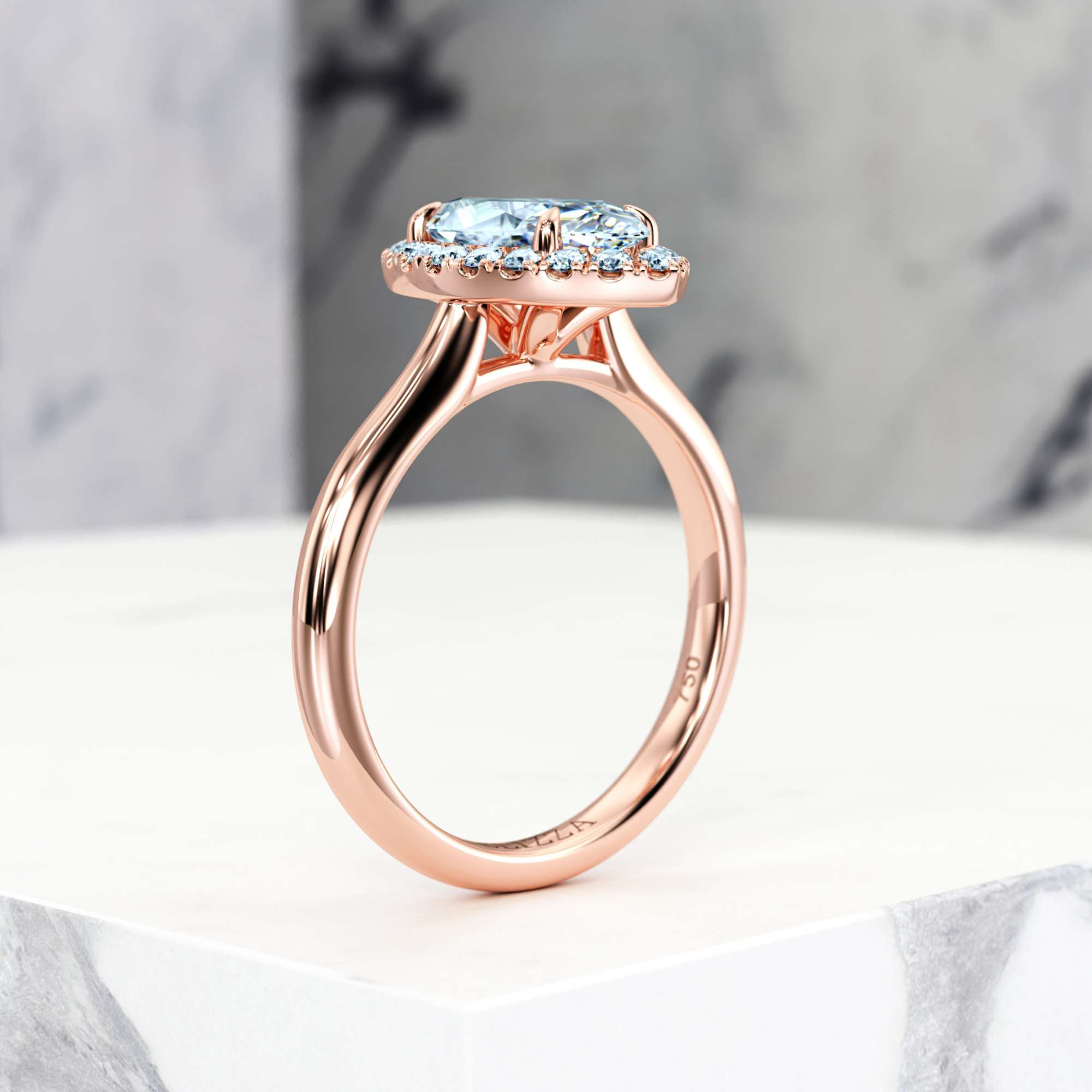 Verlobungsring Effie Marquise | Marquise | 14K Roségold | Natural | GIA Certified | 0.30ct SI1 H 6