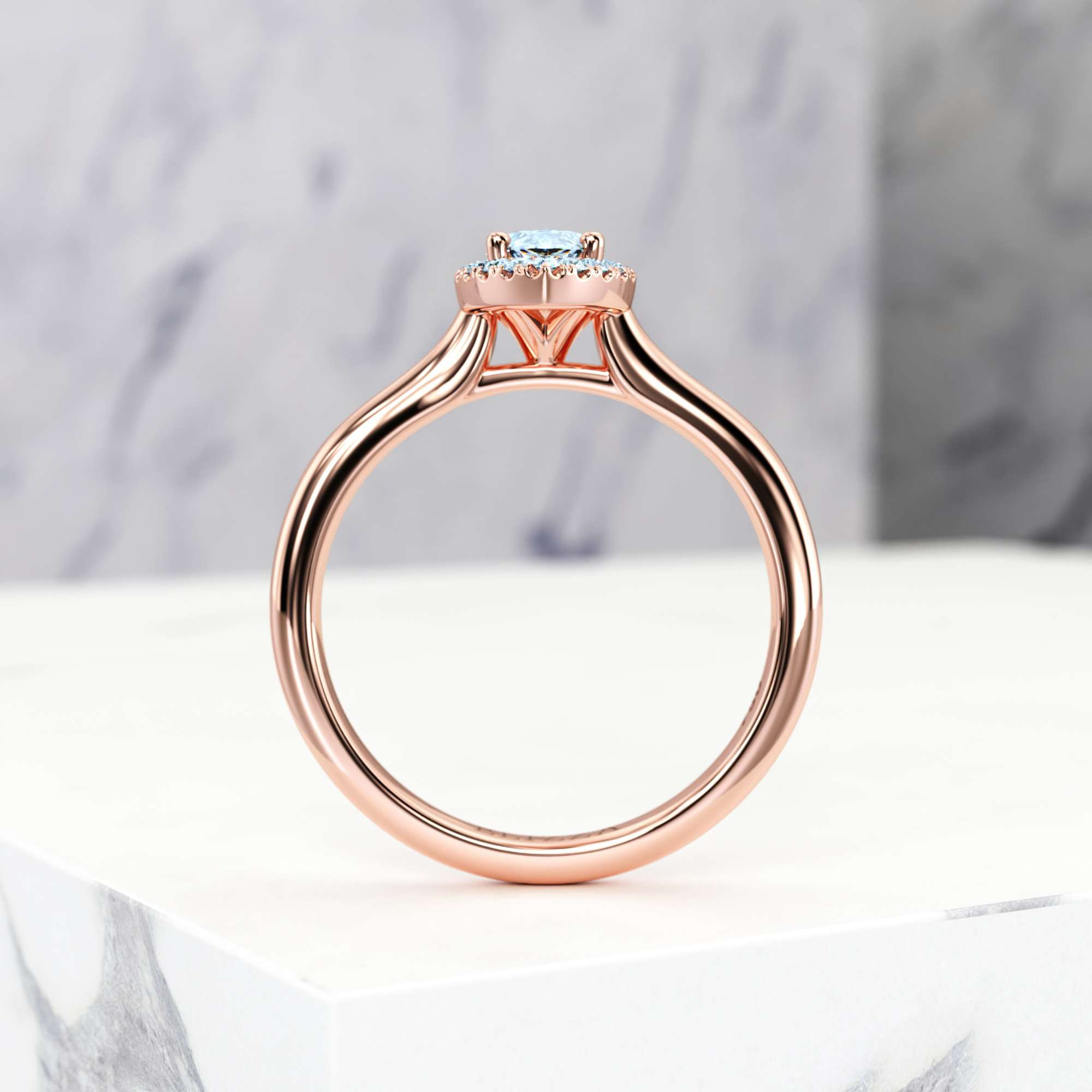 Verlobungsring Effie Marquise | Marquise | 14K Roségold | Natural | GIA Certified | 0.30ct SI1 H 3