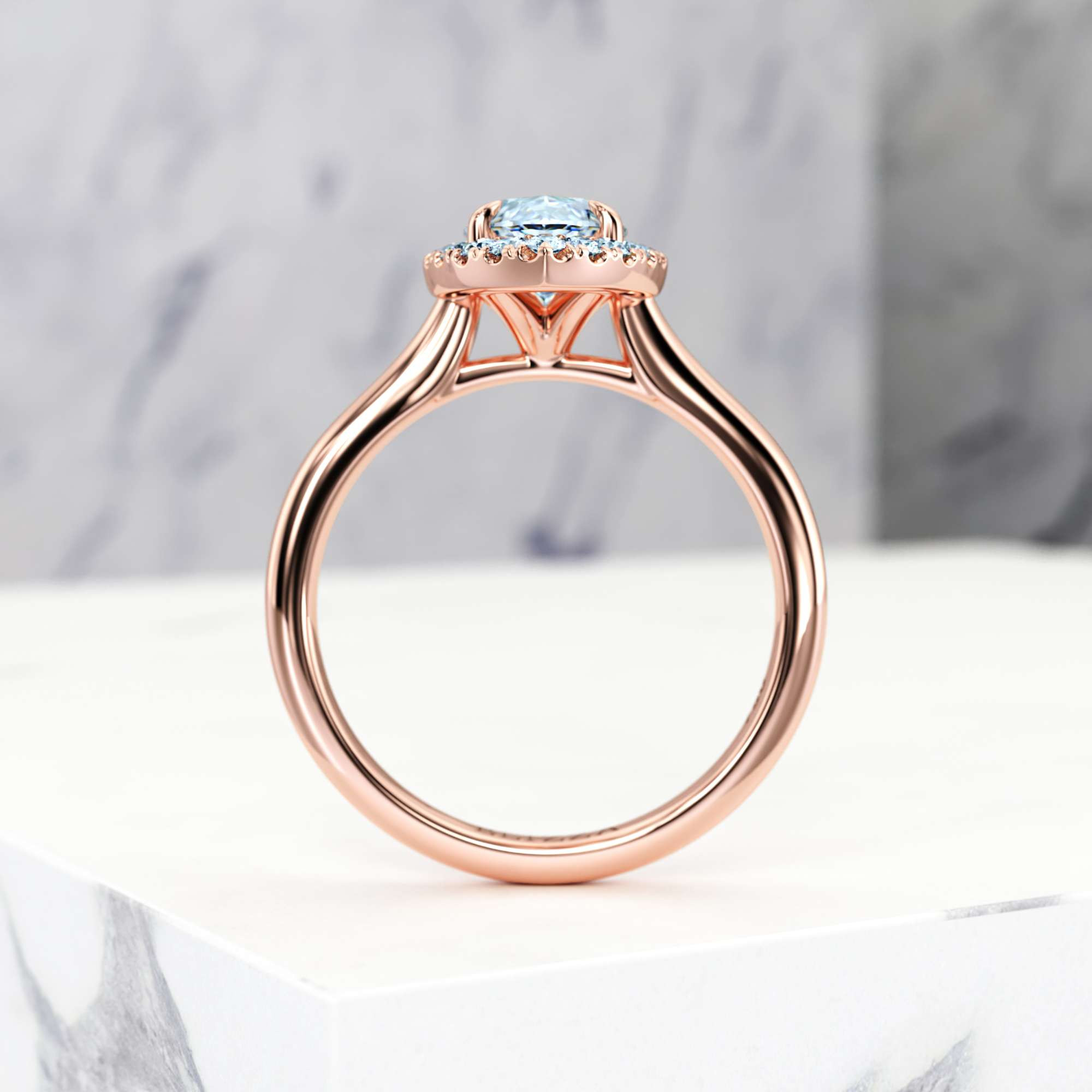 Verlobungsring Effie Marquise | Marquise | 14K Roségold | Natural | GIA Certified | 0.30ct SI1 H 4