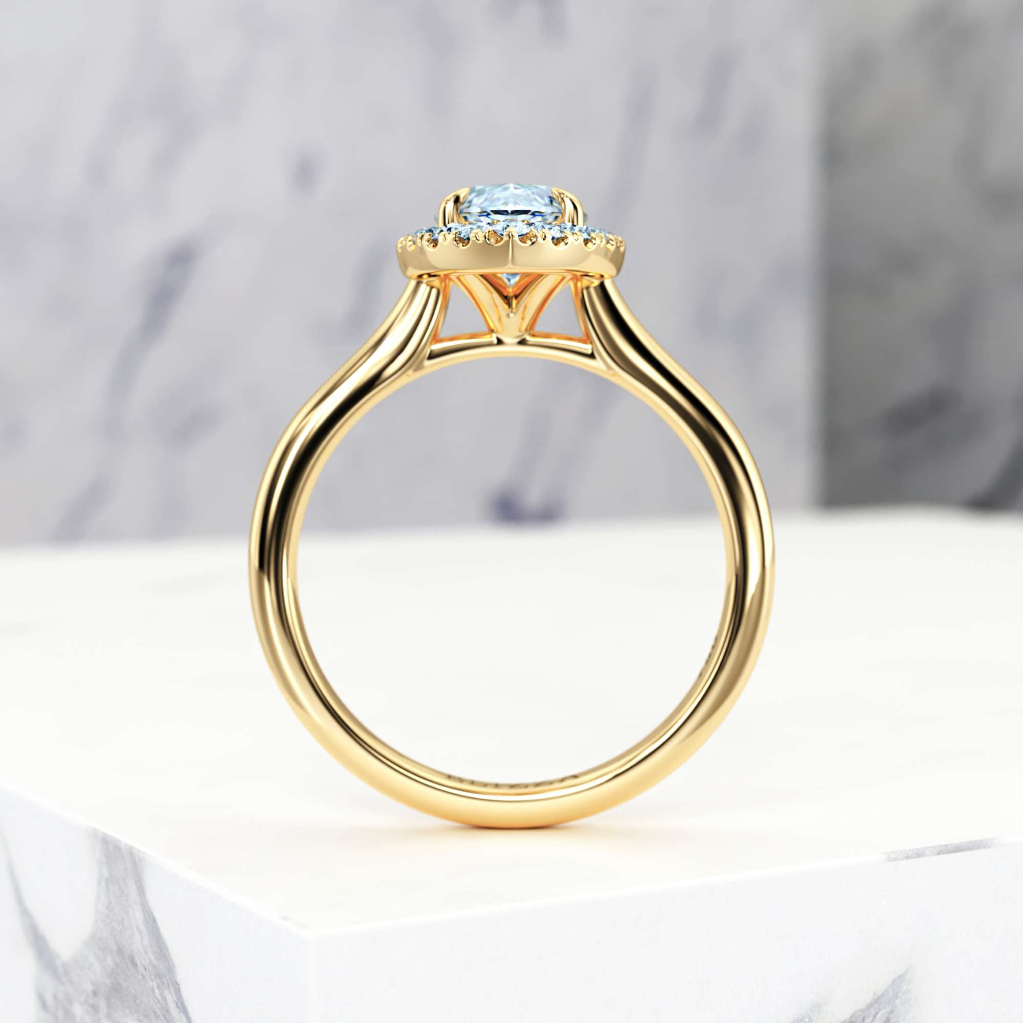 Verlobungsring Effie Marquise | Marquise | 14K Gelbgold | Natural | GIA Certified | 0.30ct SI1 H 4