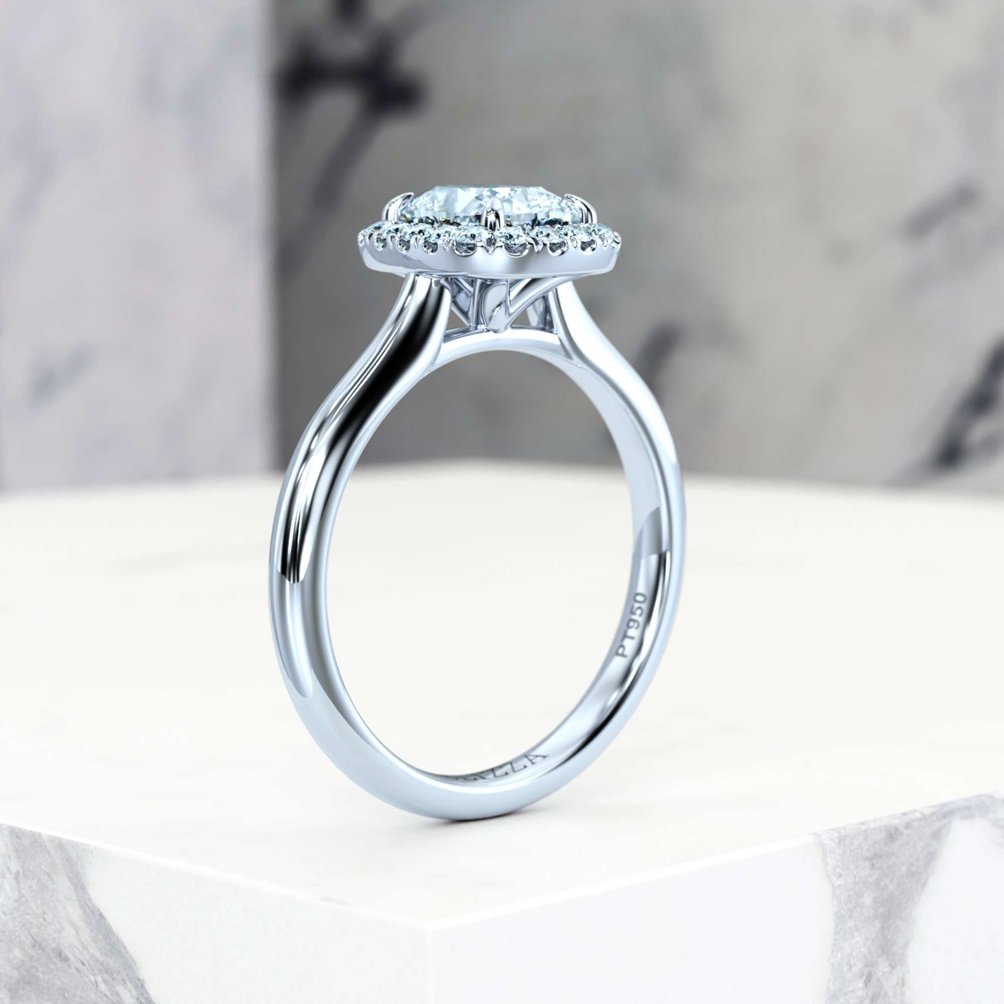 Engagement ring Effie Rectangle Cushion | GIA Certified | Natural diamond | Rectangle cushion | Platinum | 0.30ct SI1 H | 6