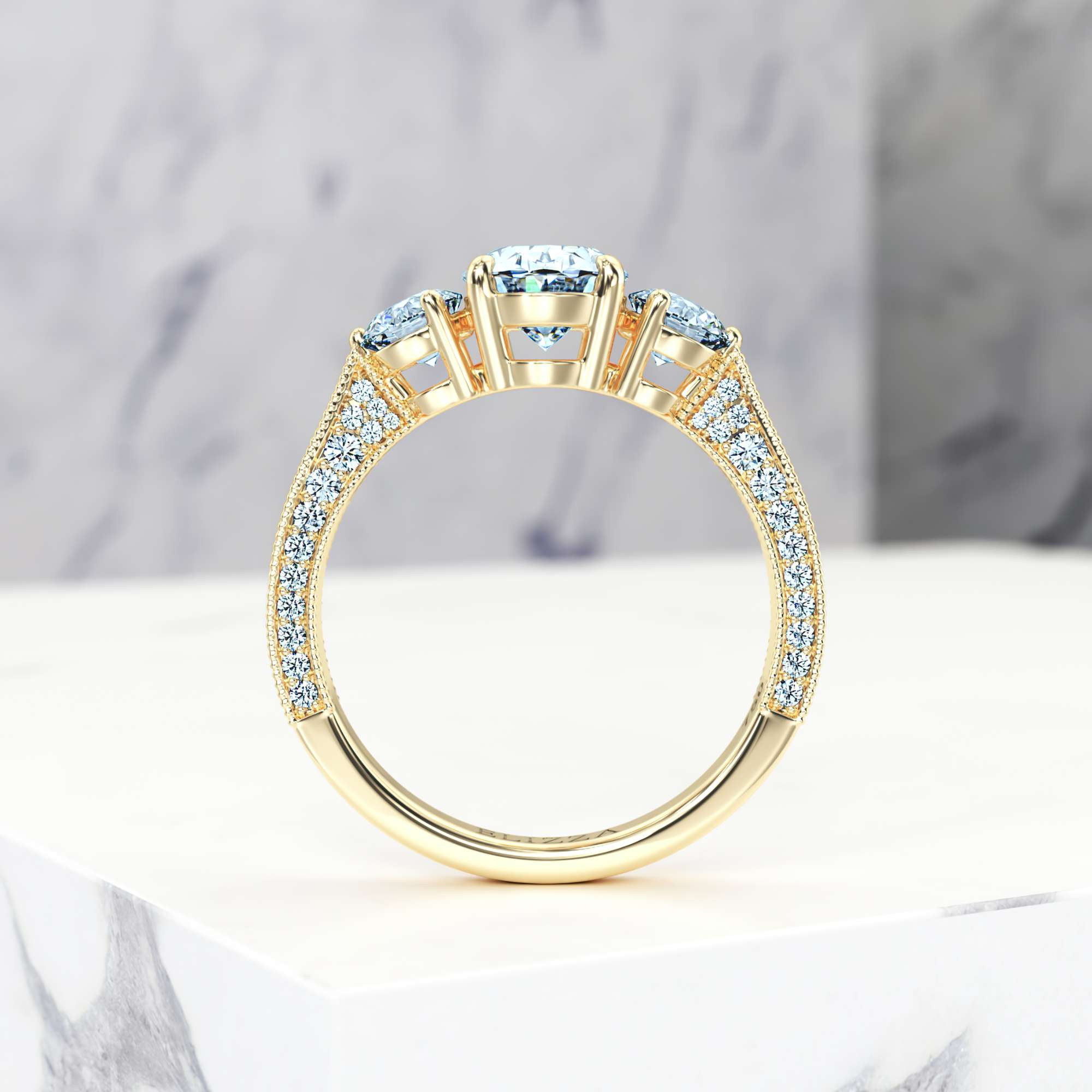 Verlobungsring Elise Oval | Oval | 14K Gelbgold | Natural | GIA Certified | 0.30ct SI1 H 5