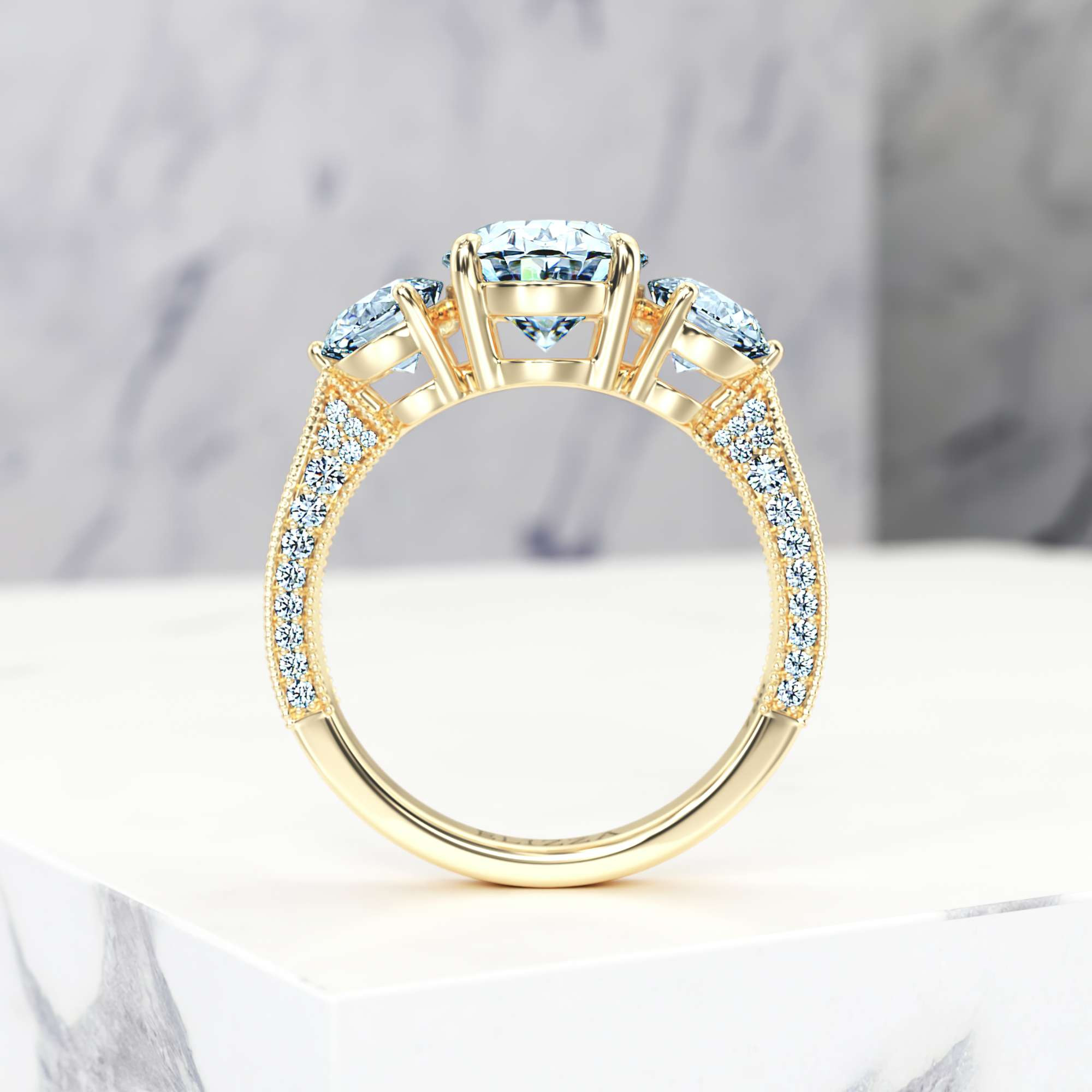 Verlobungsring Elise Oval | Oval | 14K Gelbgold | Natural | GIA Certified | 0.30ct SI1 H 6