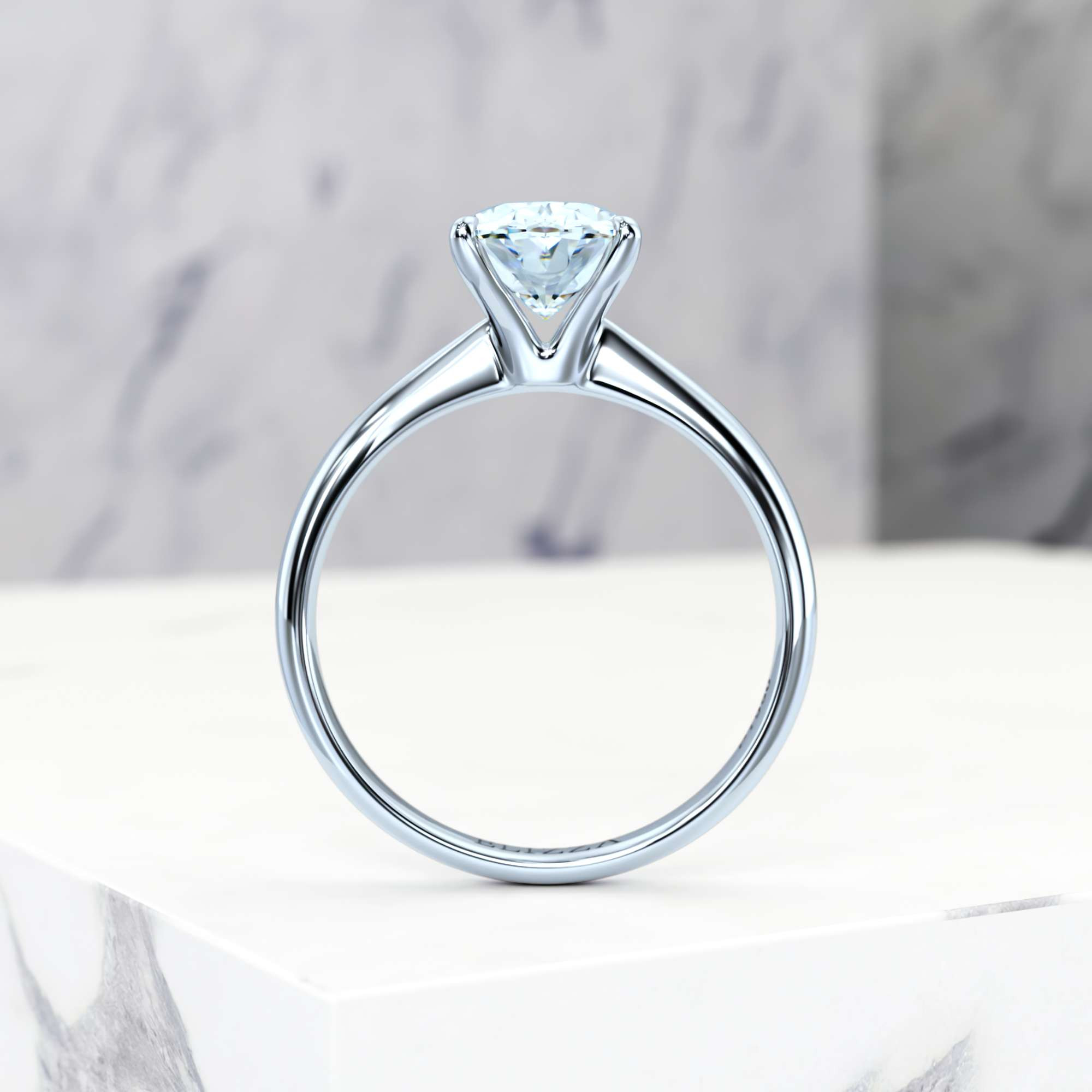 Verlobungsring Elza Oval | Oval | 14K Weissgold | Natural | GIA Certified | 0.30ct SI1 H 5