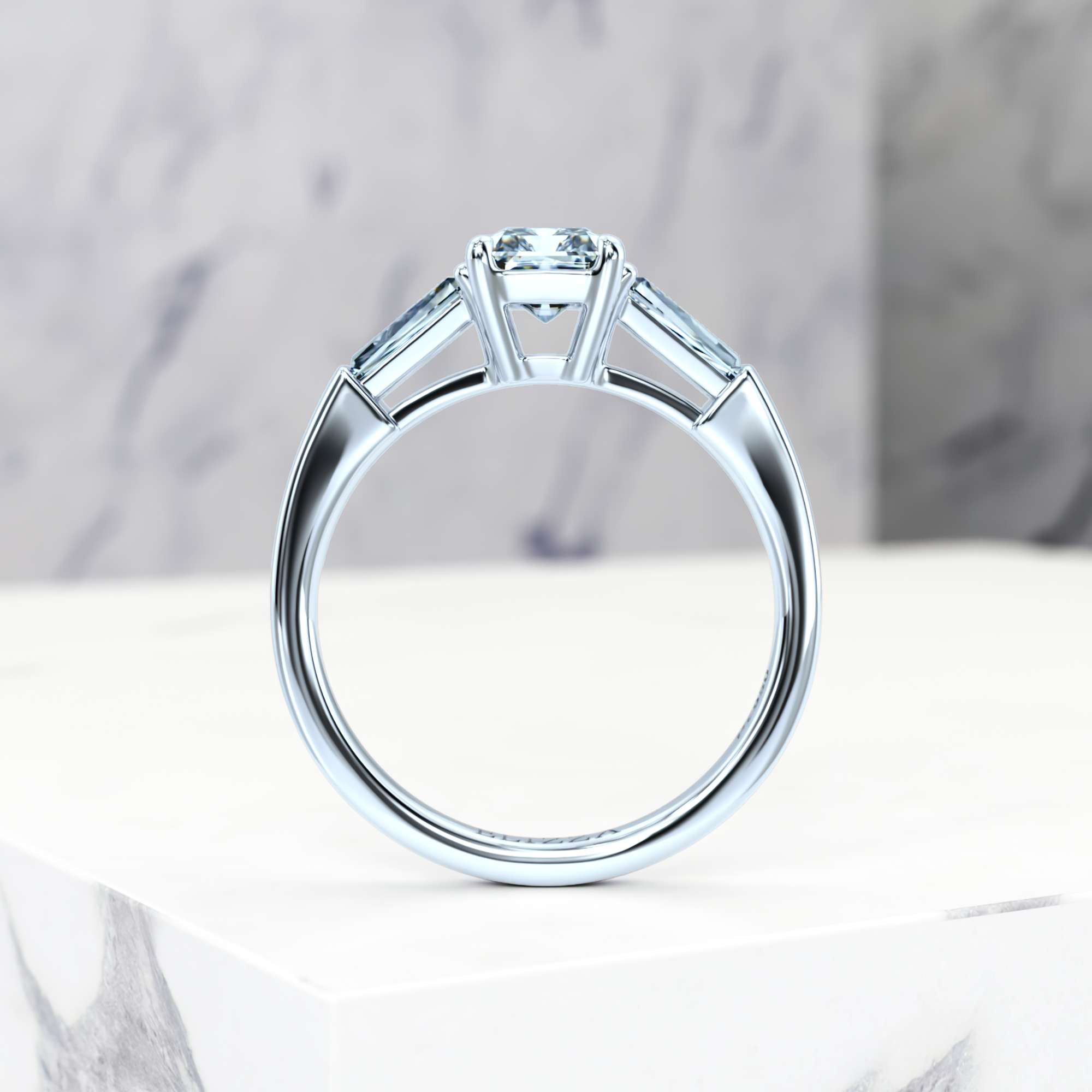 Verlobungsring Emma Radiant | Radiant | 14K Weissgold | Natural | GIA Certified | 0.30ct SI1 H 5