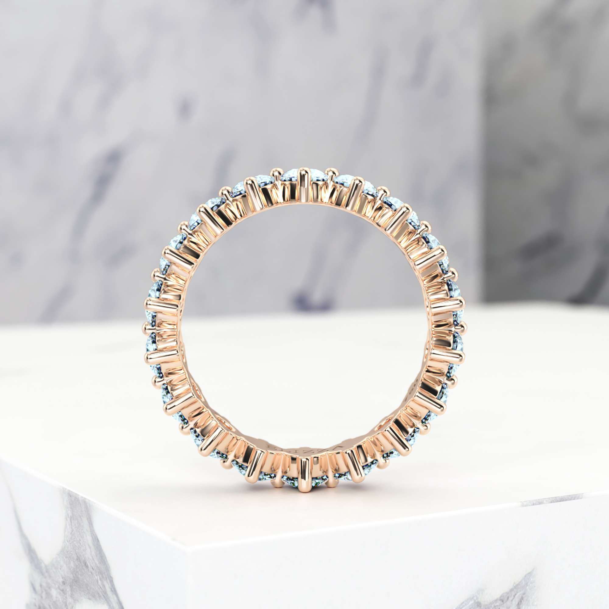 Anneau de mariage Ethelia Imperial | Diamant naturel | Or rose 14 ct | Imperial | 50% | W | 2