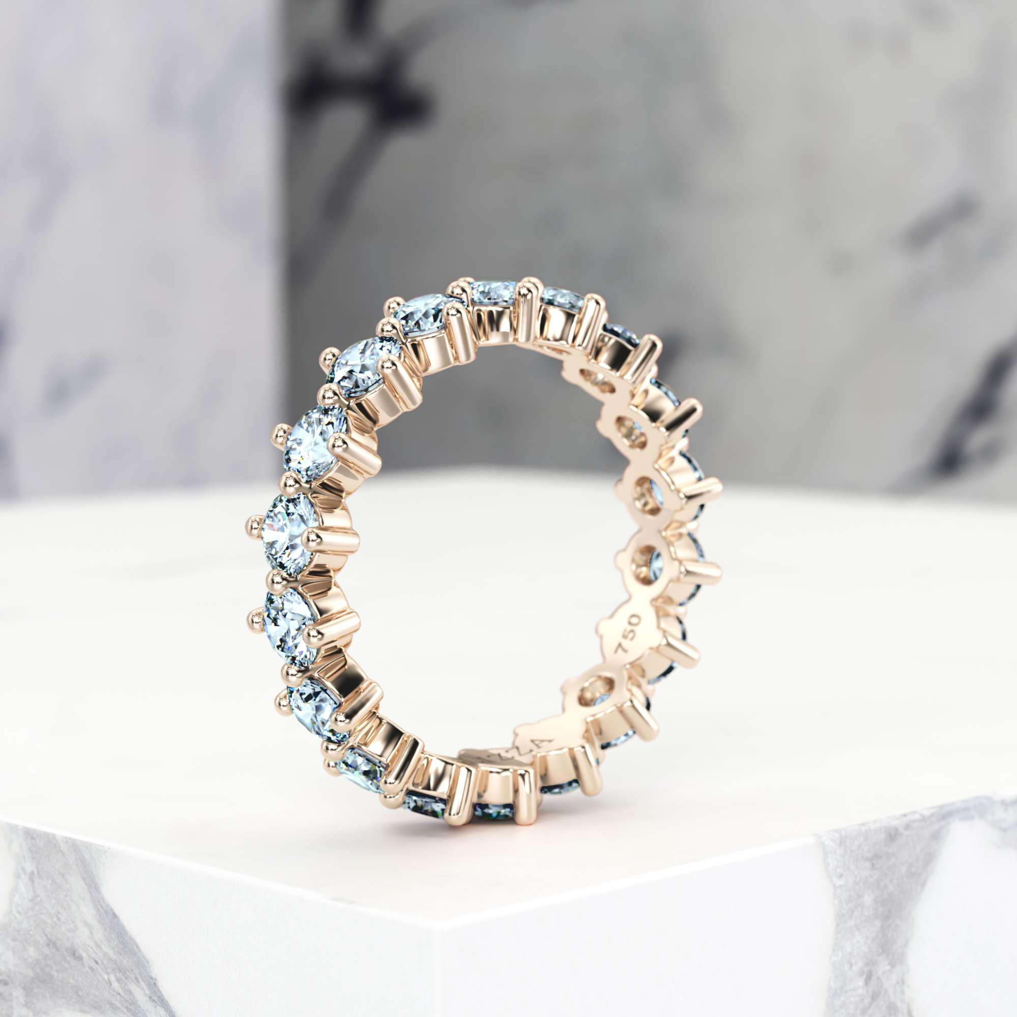 Anneau de mariage Ethelia Imperial | Diamant naturel | Or rose 14 ct | Imperial | 50% | W | 3