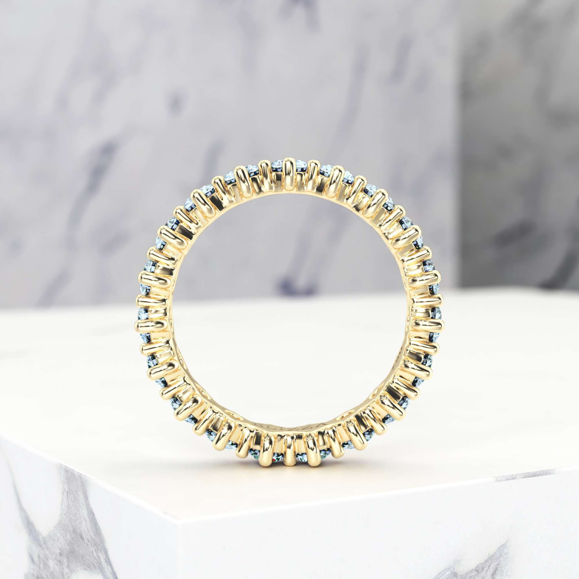 Anneau de mariage Evanna Imperial | Diamant naturel | Or jaune 14 ct | Imperial | 50% | W | 2