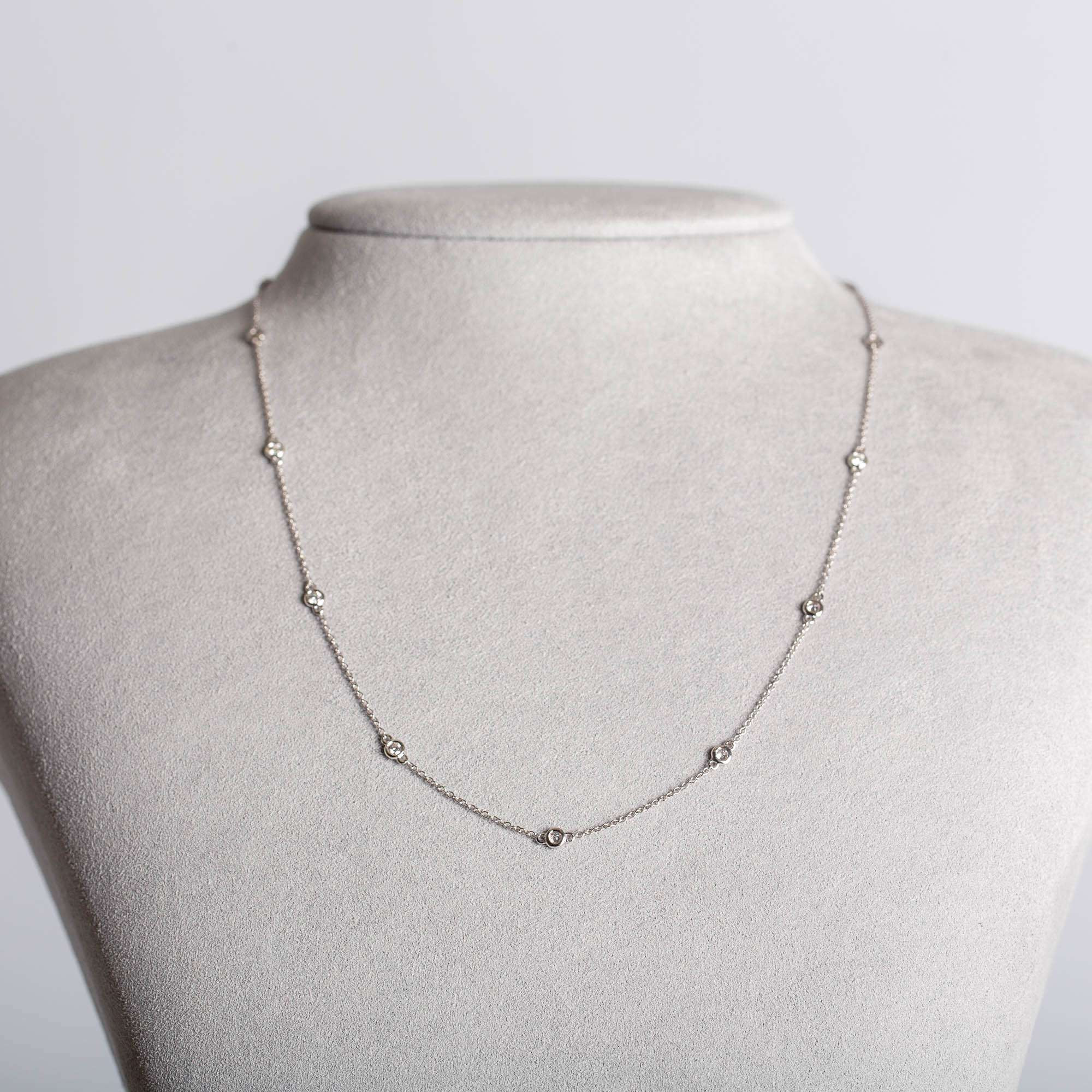 Eleven Diamond Necklace | 14K White gold 1