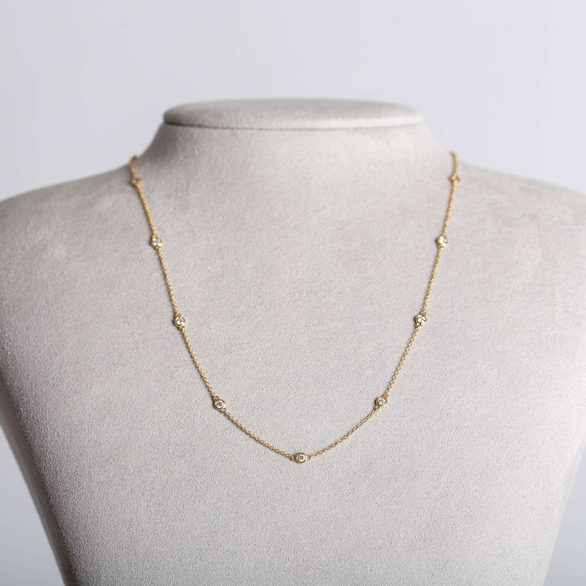 Eleven Diamond Necklace | 14K Yellow gold 1