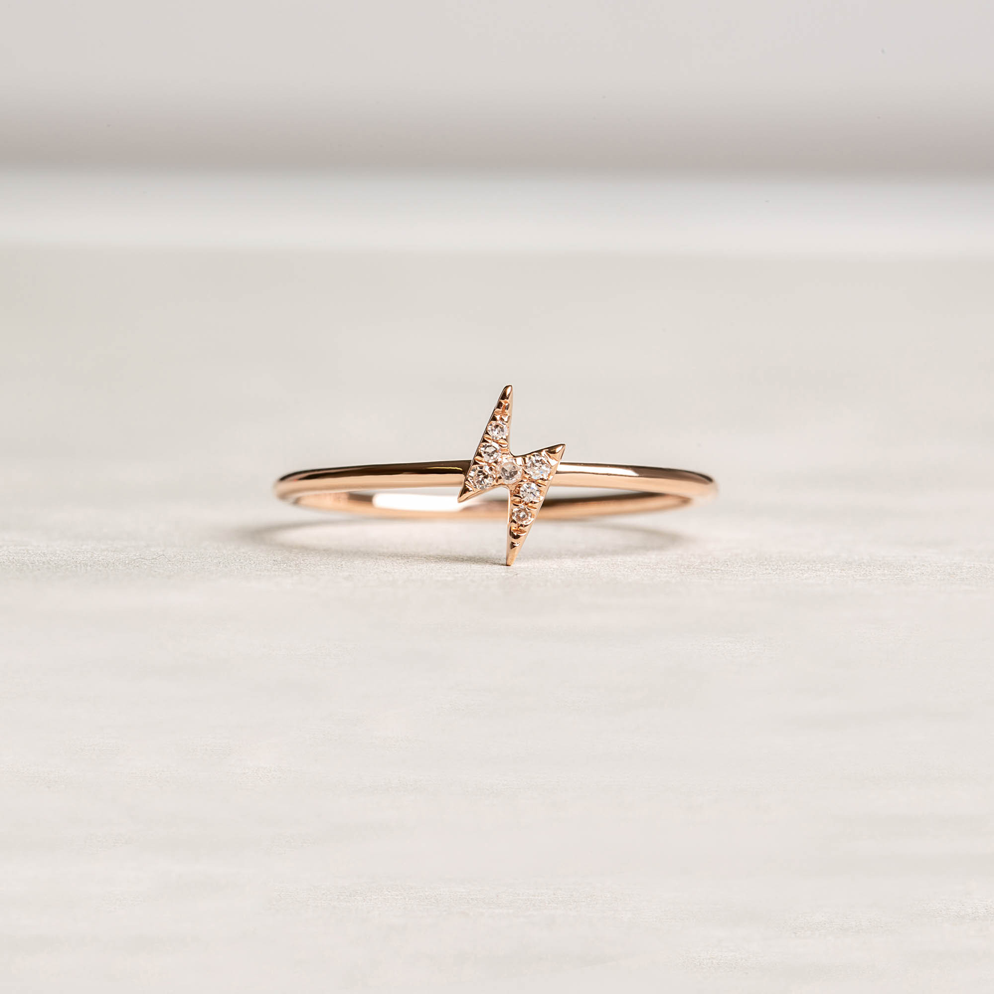 Lightning diamond ring | 14K Rose gold 1