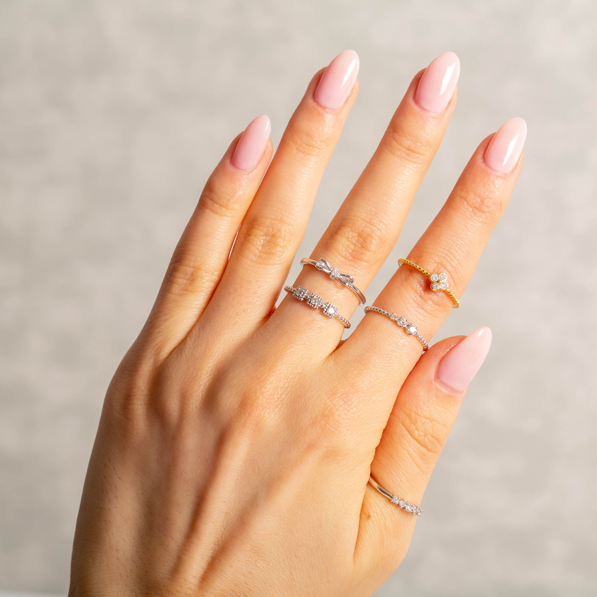 Three Rectangles Diamond Ring | 18K White Gold 3