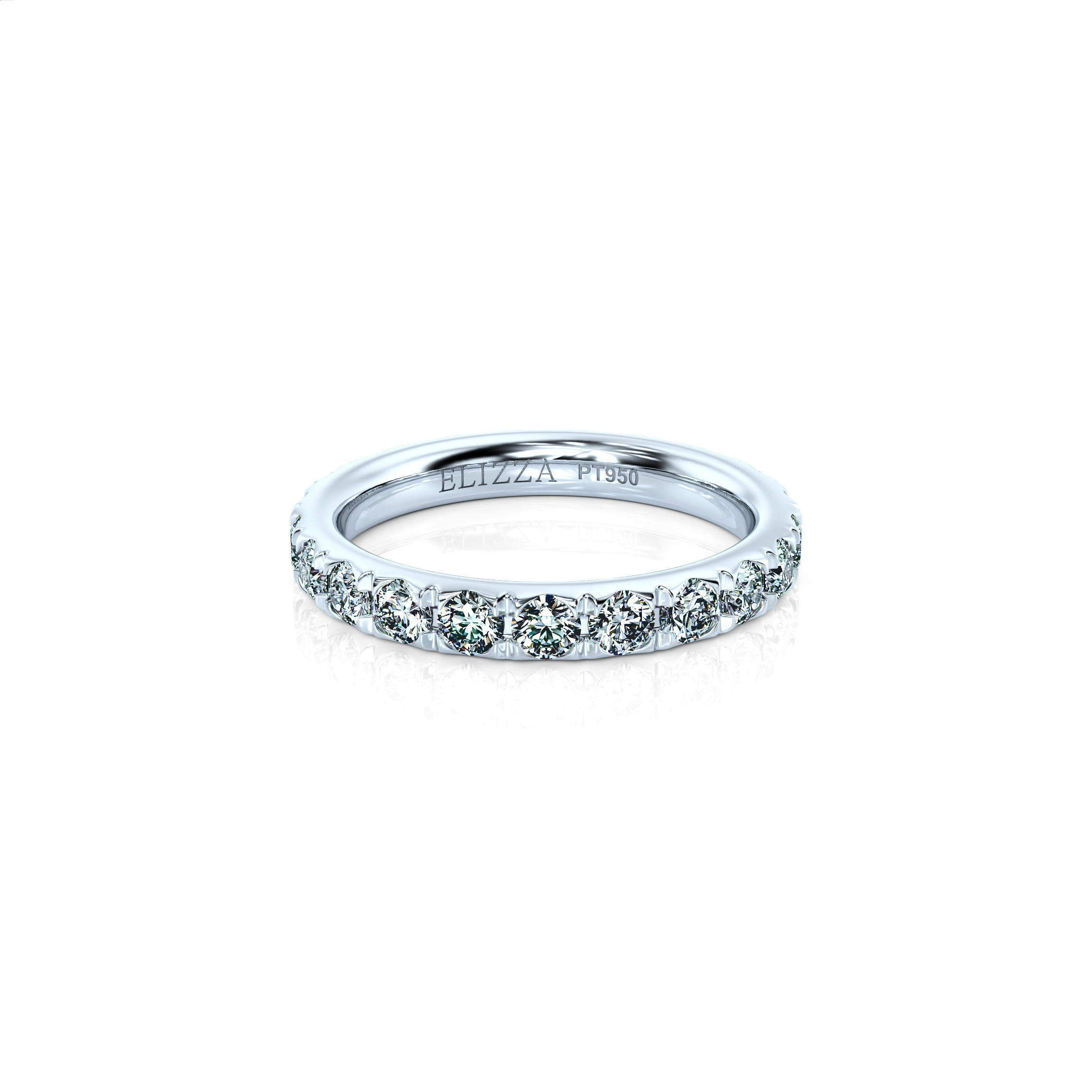 Anneau de mariage Classic Alliance Grand | Diamant naturel | Platine | Grand | 50% | W | 1