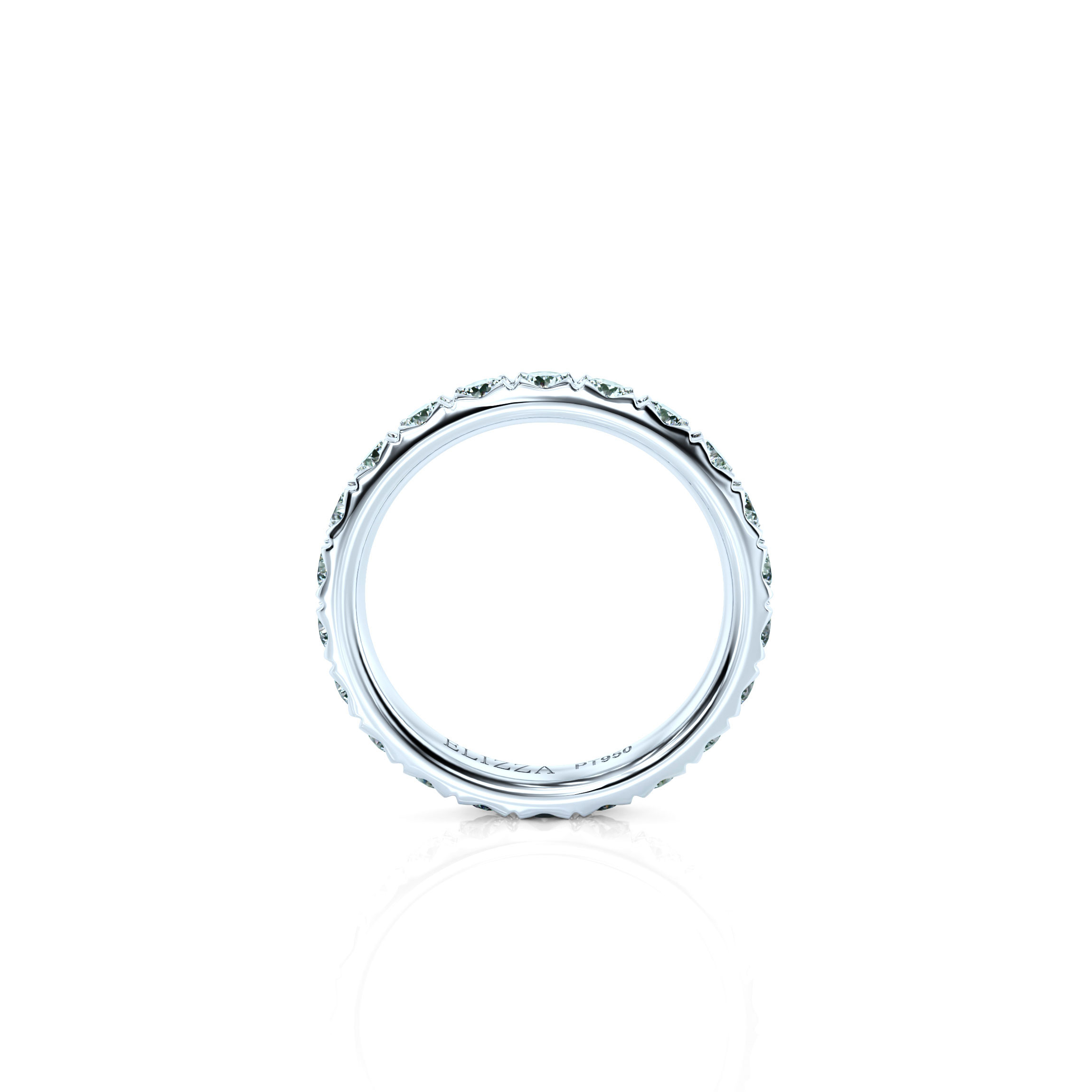Anneau de mariage Classic Alliance Grand | Diamant naturel | Platine | Grand | 50% | W | 2