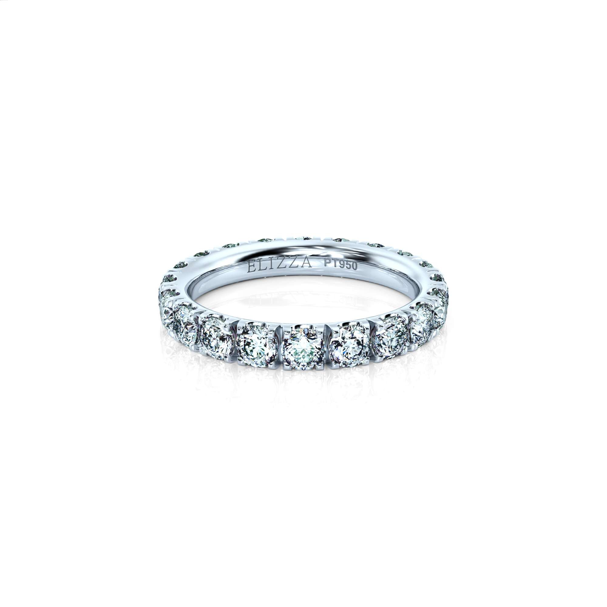 Wedding ring Doubleprong Alliance Grand | Grand | For her | 18K White Gold | 50% | Natural 1
