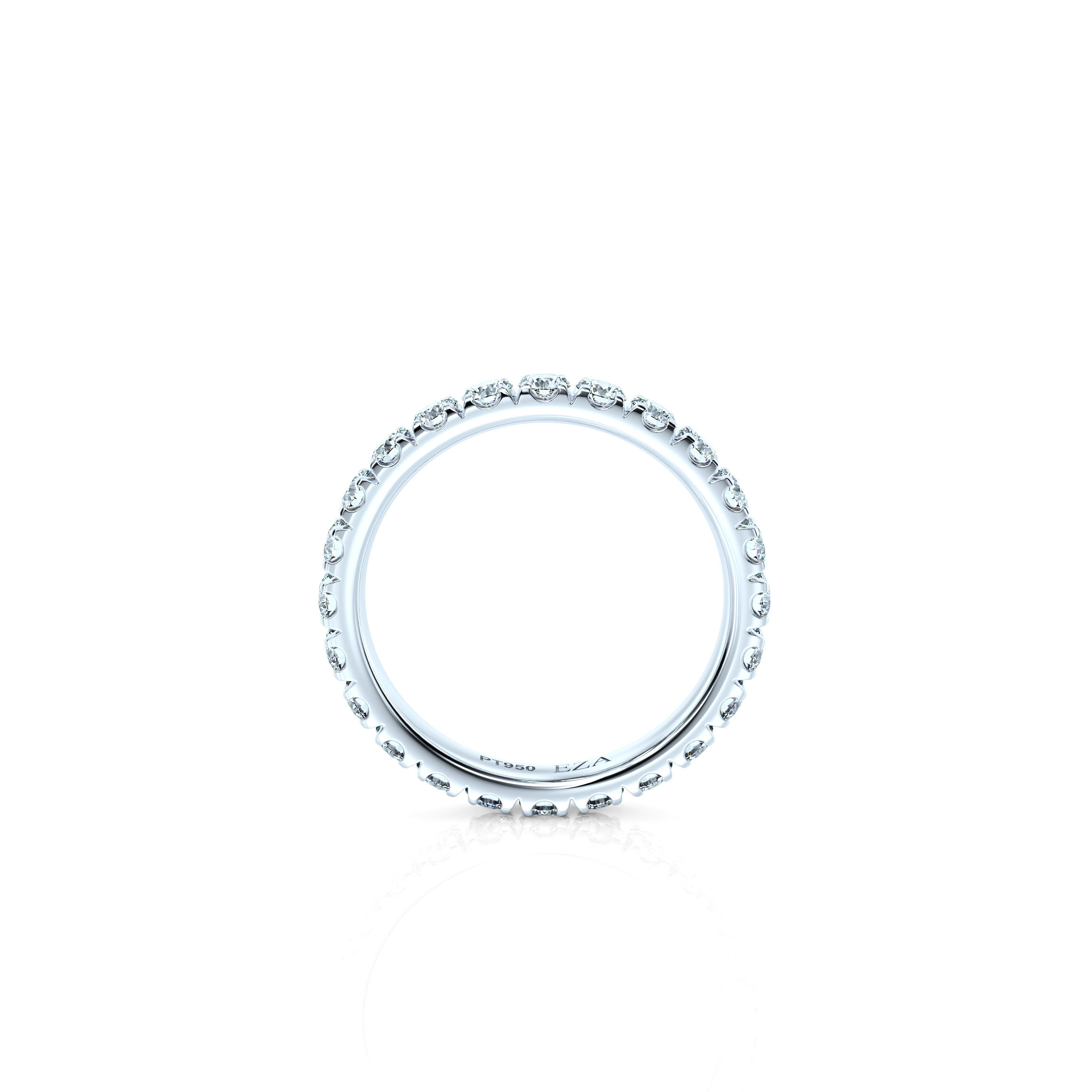 Wedding ring Doubleprong Alliance Media | Media | For her | 14K White gold | 50% | Natural 2