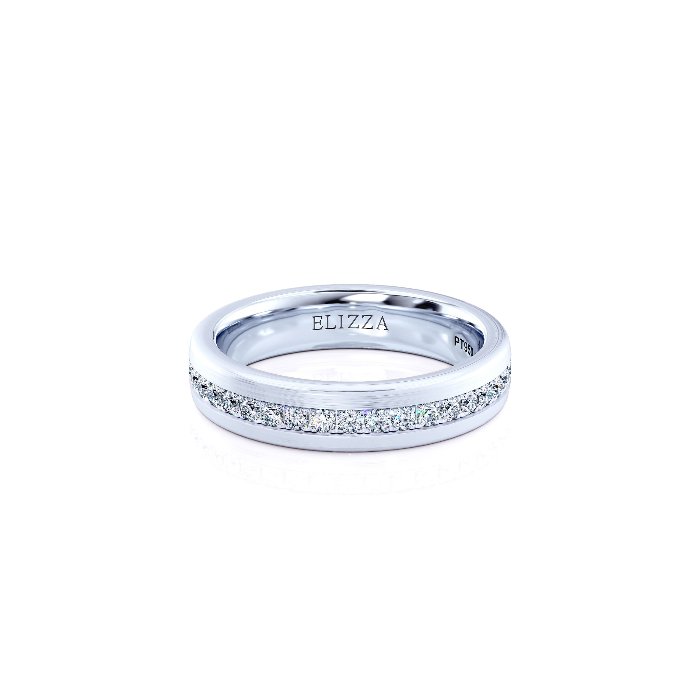 Wedding ring Eddy | For her - 4.5mm | 14K White gold 1