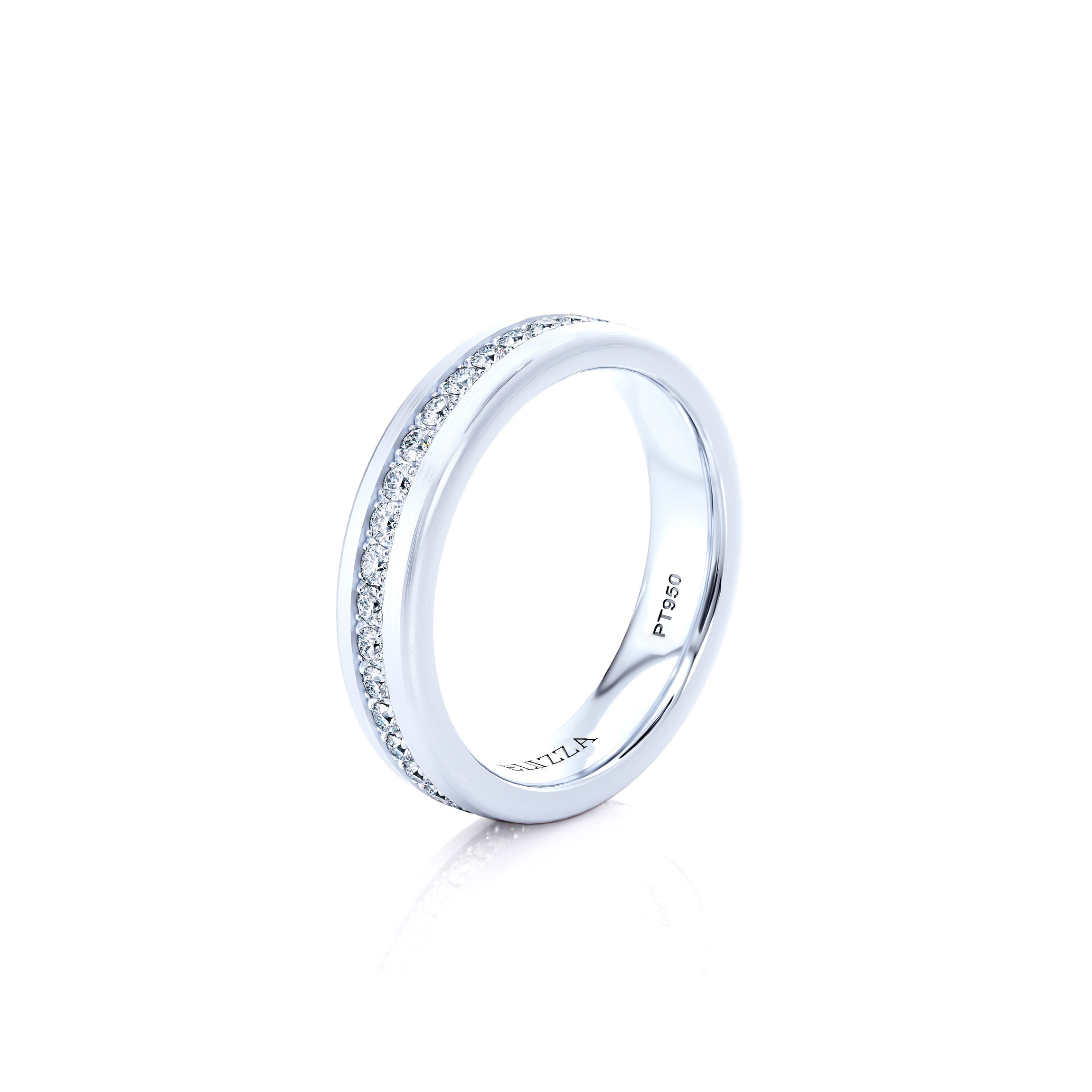 Wedding ring Eddy | For her - 4.5mm | 14K White gold 2