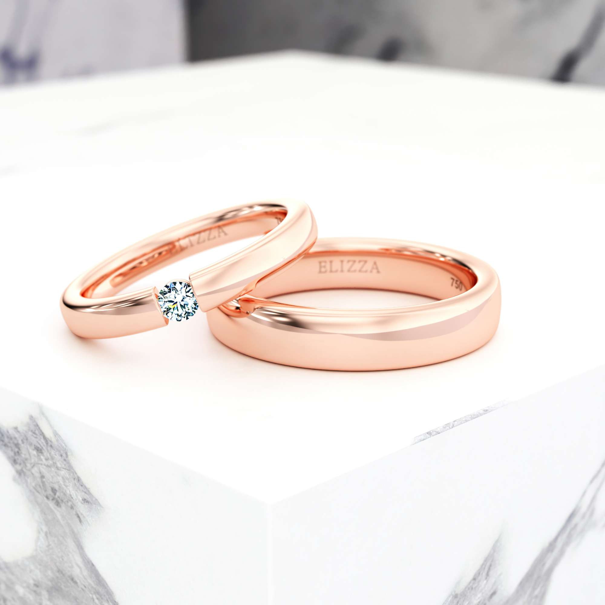 Trauring Eicca Couple | 14K Roségold 1