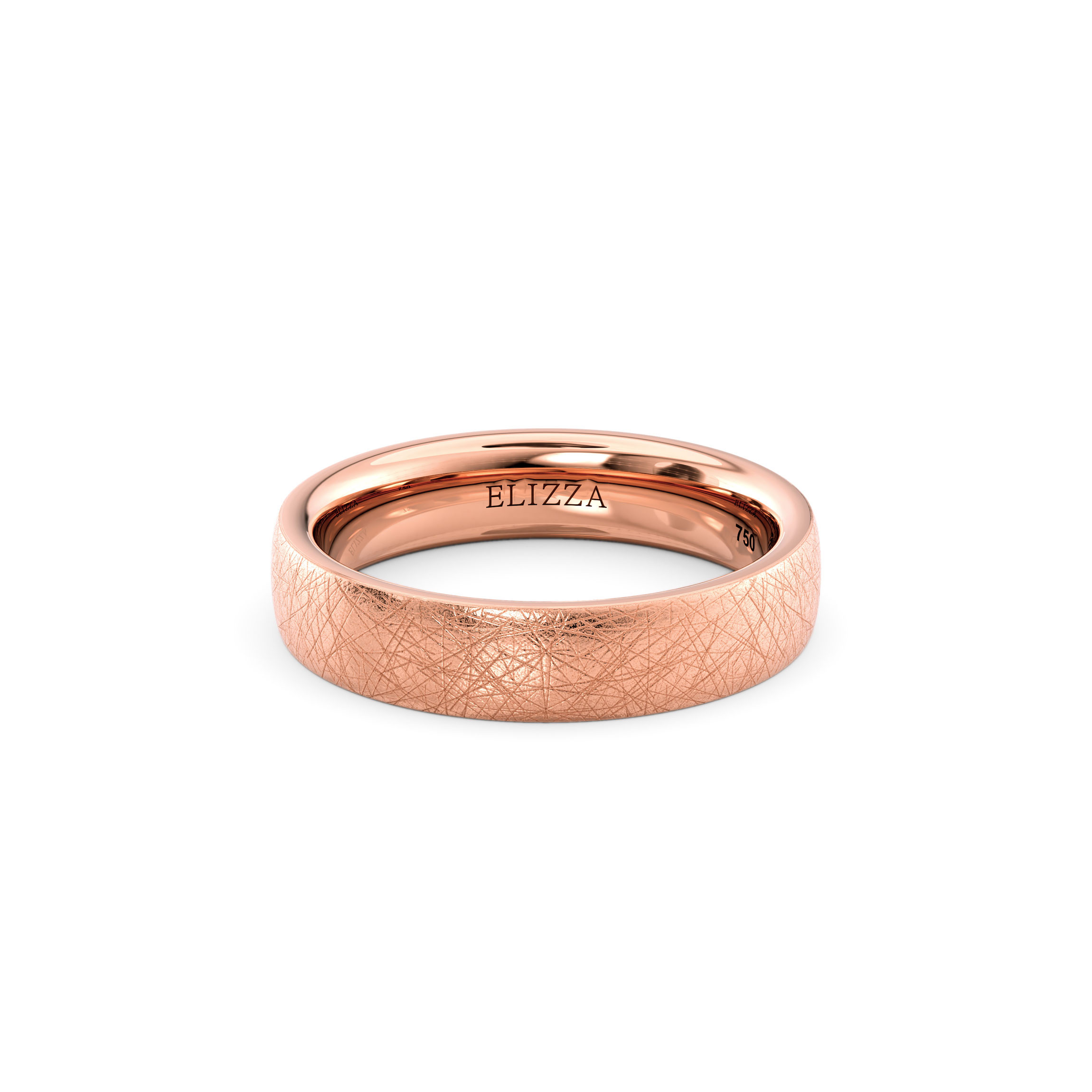 Wedding ring Elazar | For him | 14K Rose gold 1