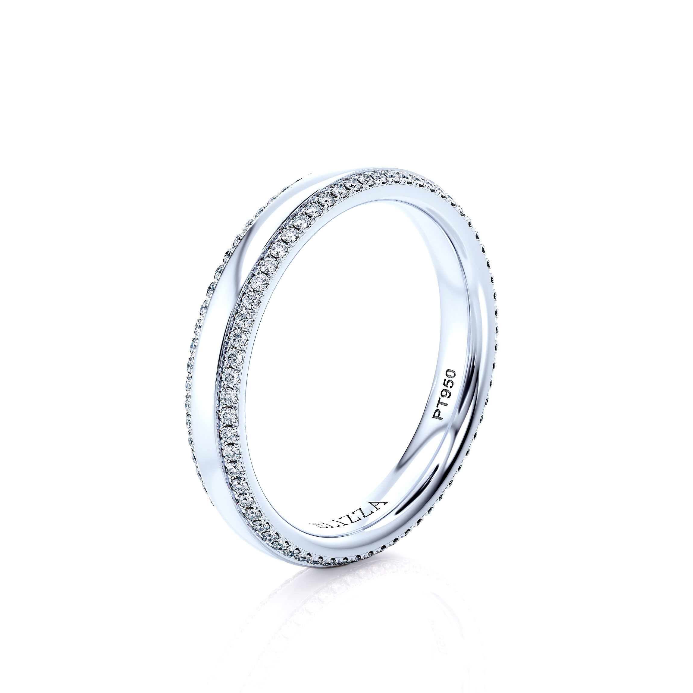 Anneau de mariage Elazar Couple | Platine | 4