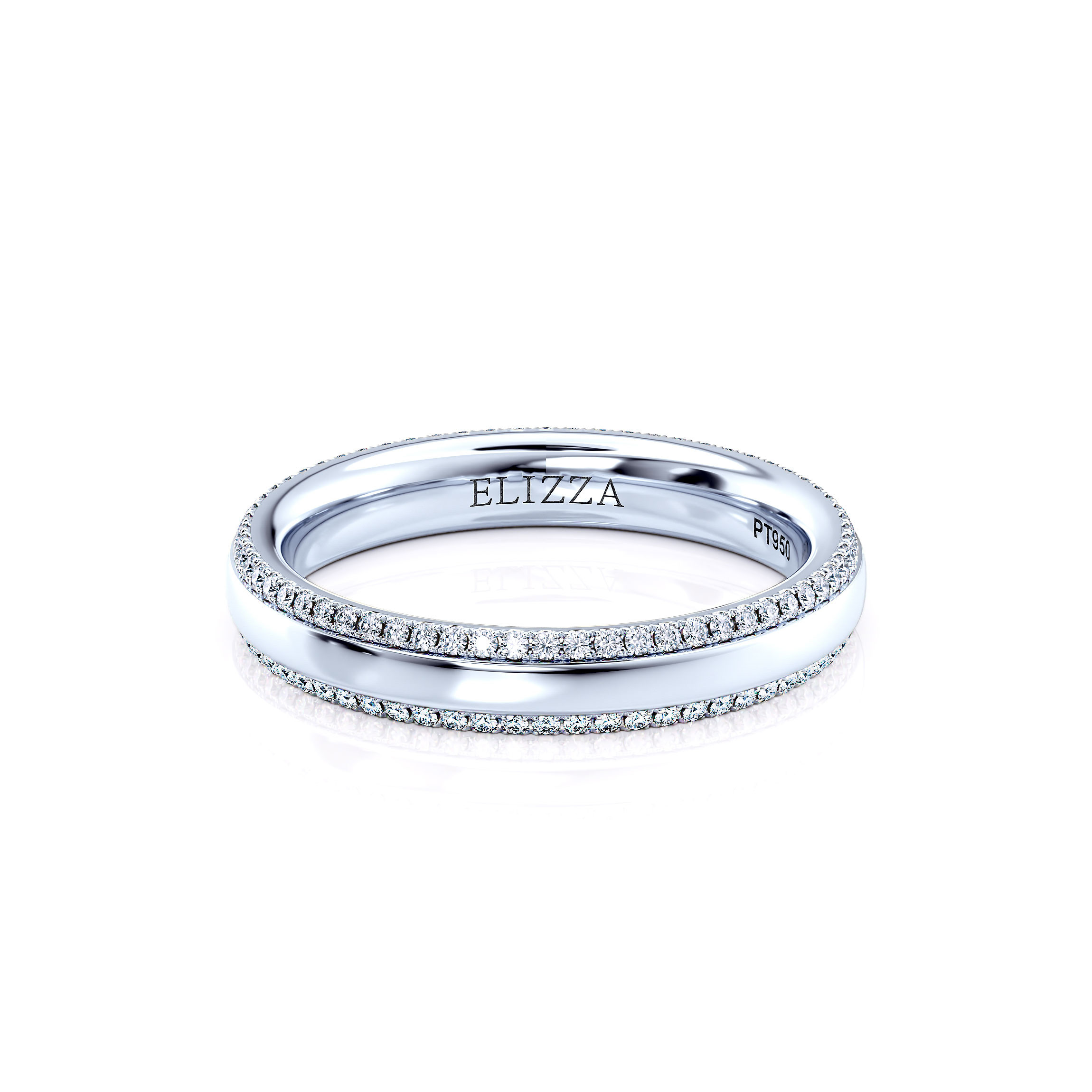 Anneau de mariage Elazar Couple | Platine | 2