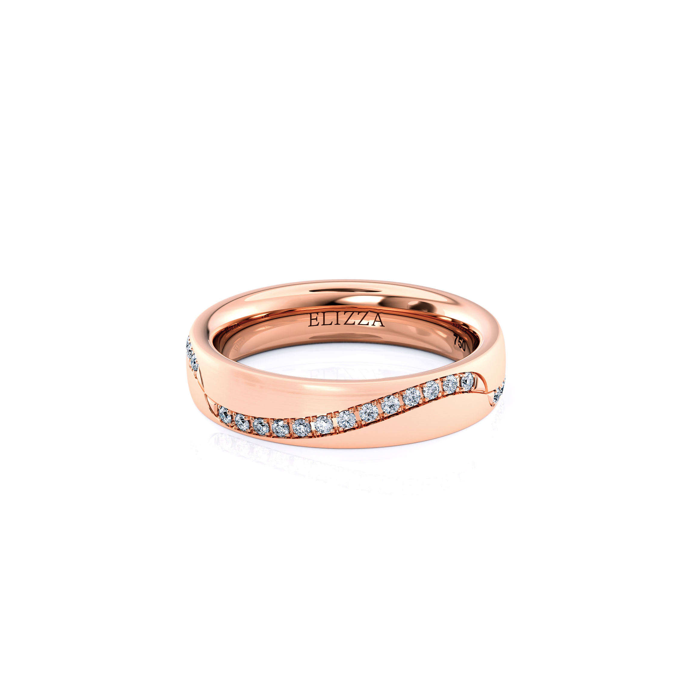 Wedding ring Enno | Matte | For her | 14K Rose gold 1