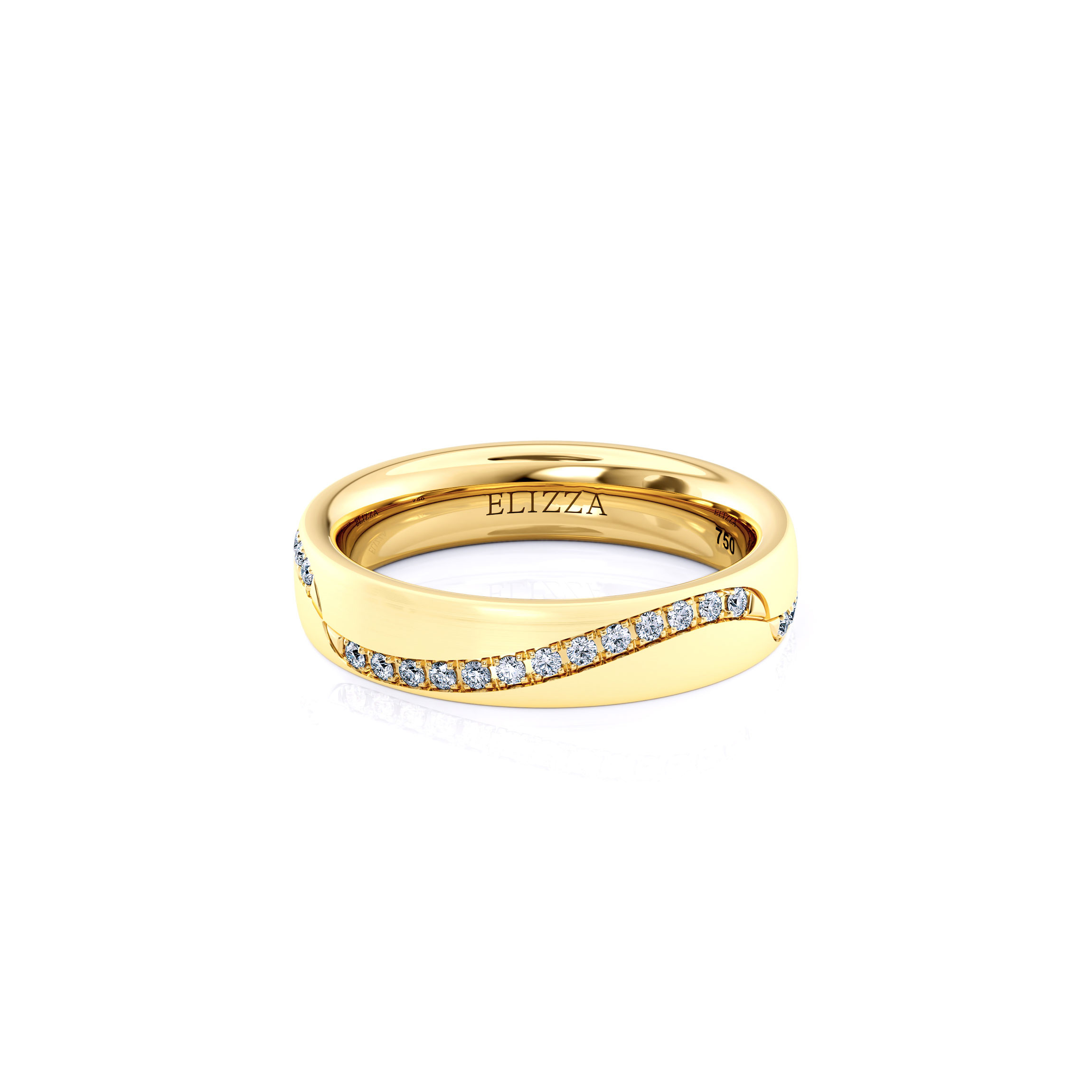 Wedding ring Enno | Matte | For her | 18K Yellow Gold 1
