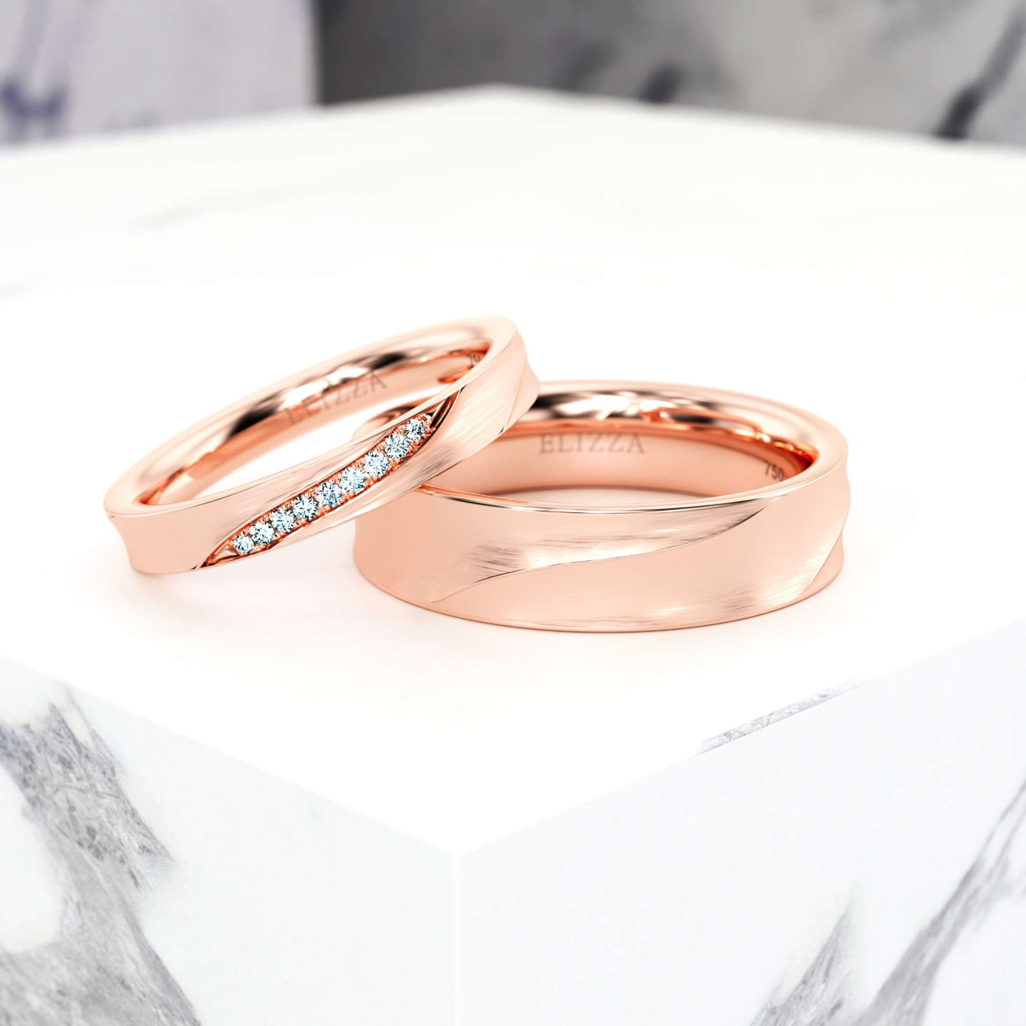 Trauring Enzo Couple | 14K Roségold 1
