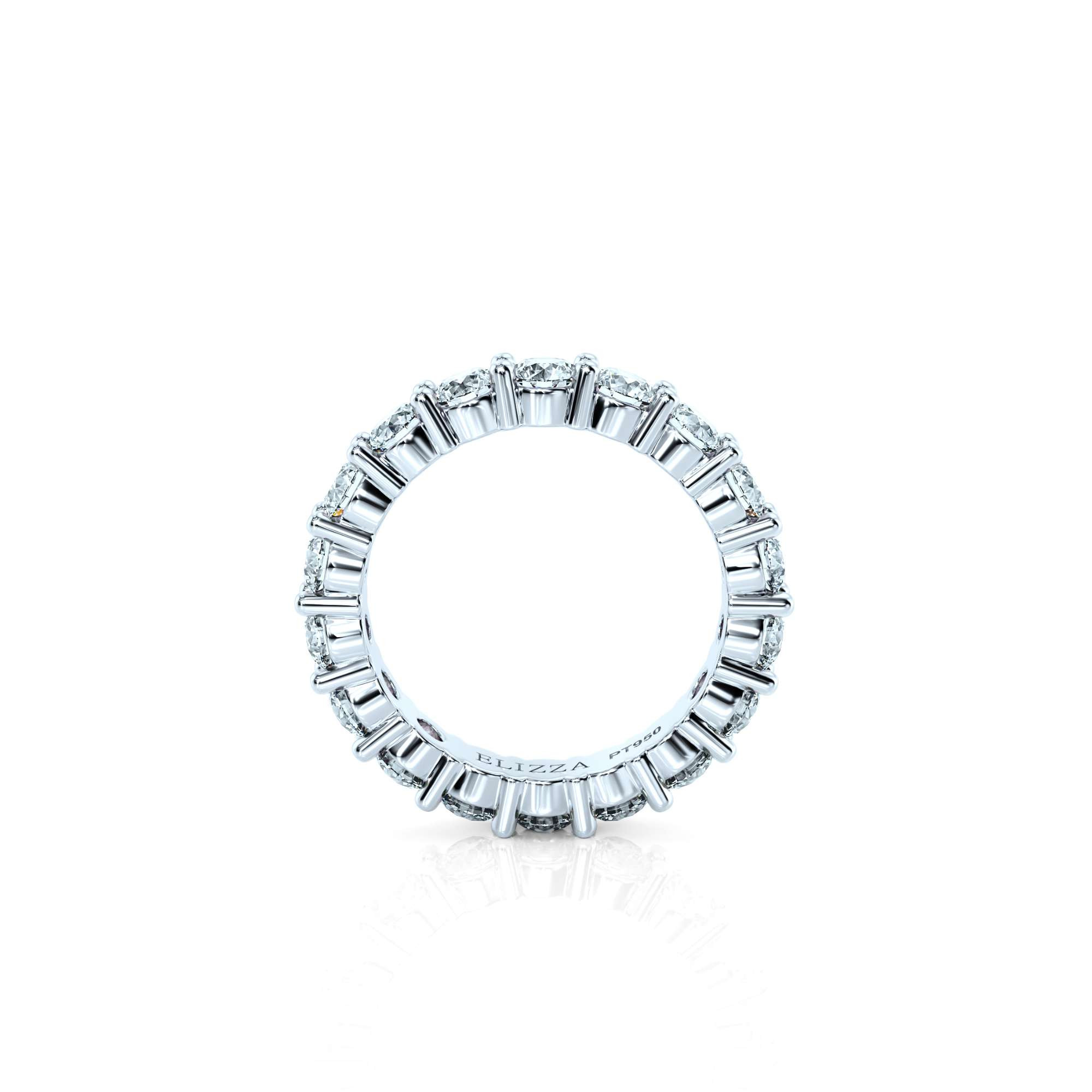 Wedding ring Modern Basket Eternity Magnum | Natural diamond | Platinum | Magnum | 50% | For her | 2