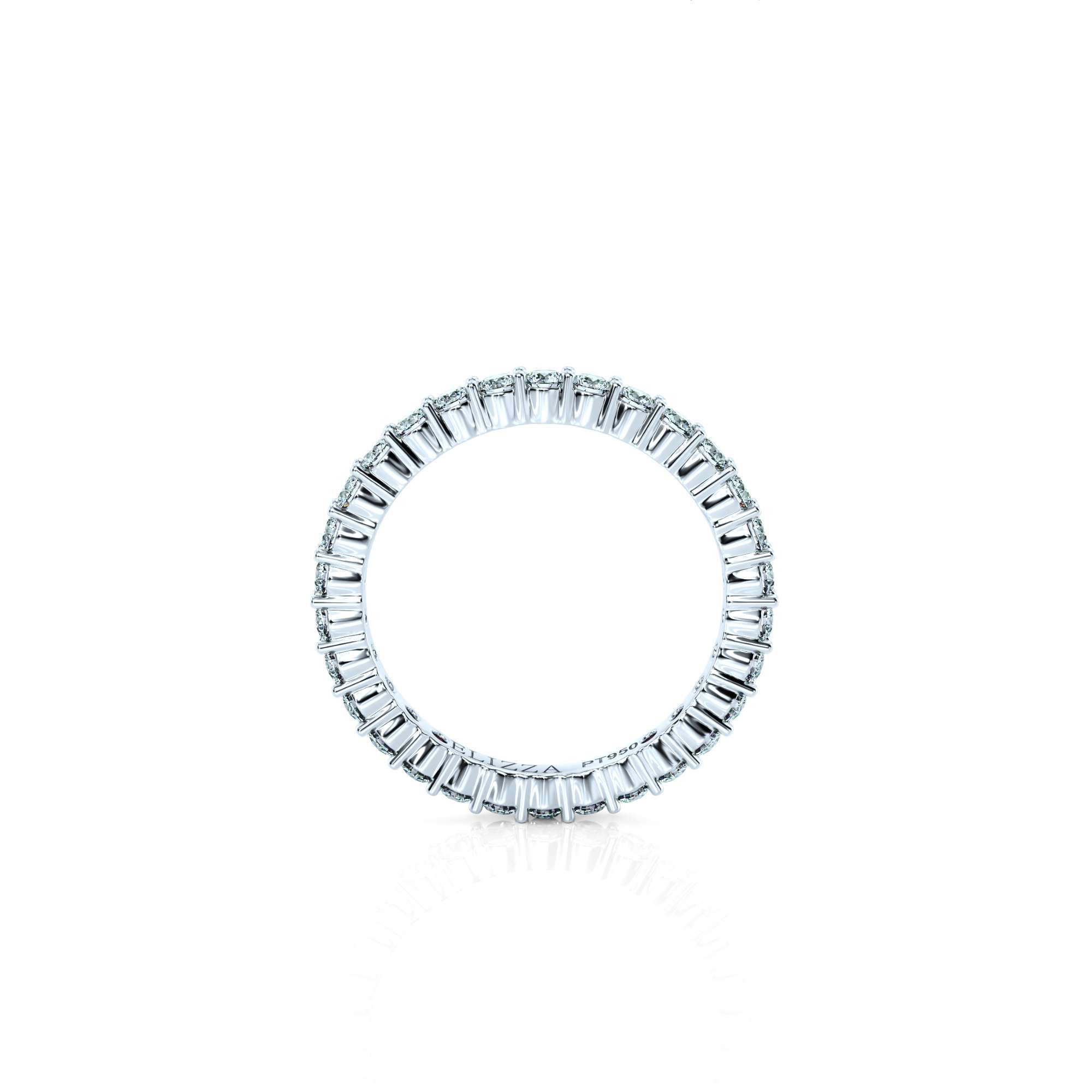 Wedding ring Modern Basket Eternity Media | Natural diamond | Platinum | Media | 50% | For her | 2