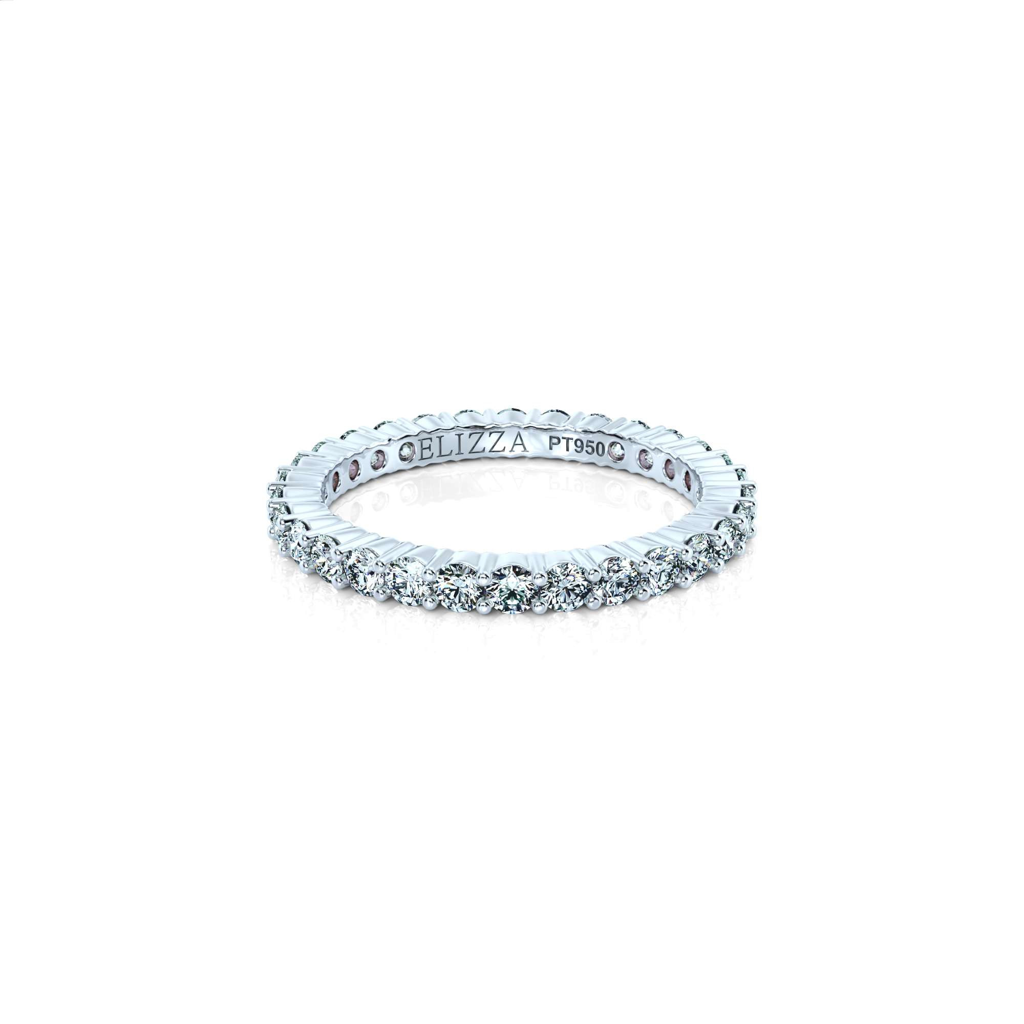 Wedding ring Modern Basket Eternity Media | Natural diamond | Platinum | Media | 50% | For her | 1