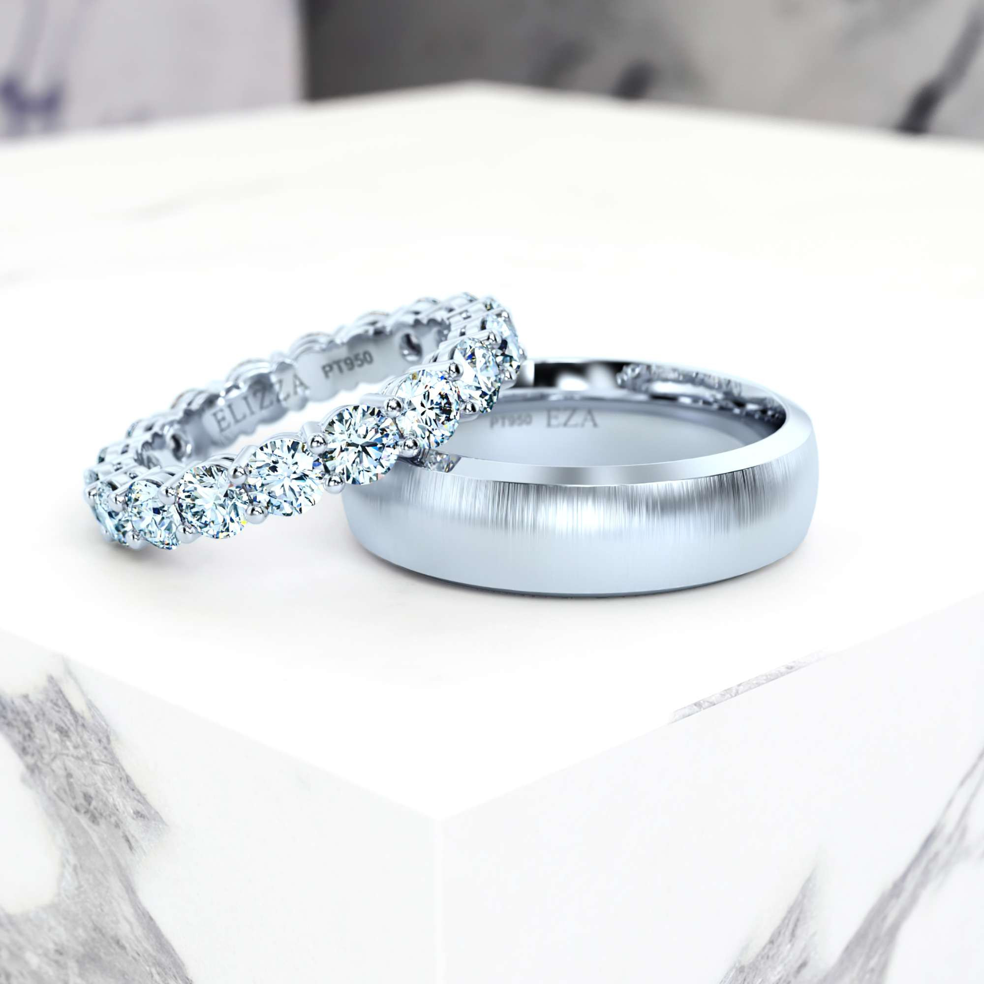 Wedding ring Vintage Basket Eternity Grand | Grand | For her | 18K White Gold | 50% | Natural 3
