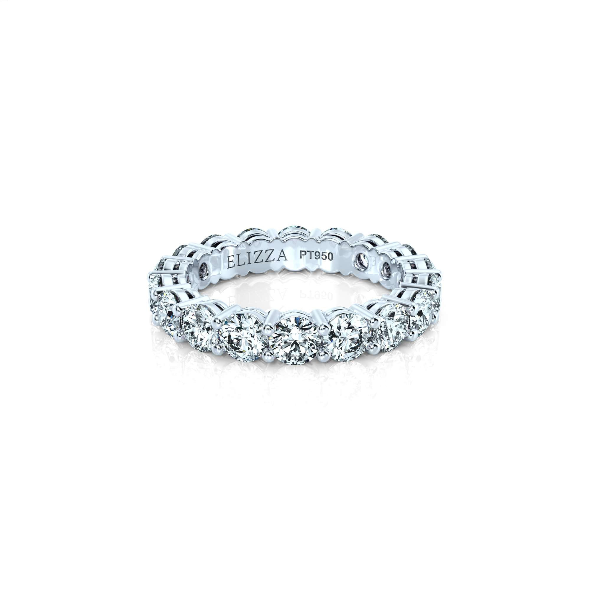 Anneau de mariage Vintage Basket Eternity Magnum | Diamant naturel | Platine | Magnum | 50% | W | 1