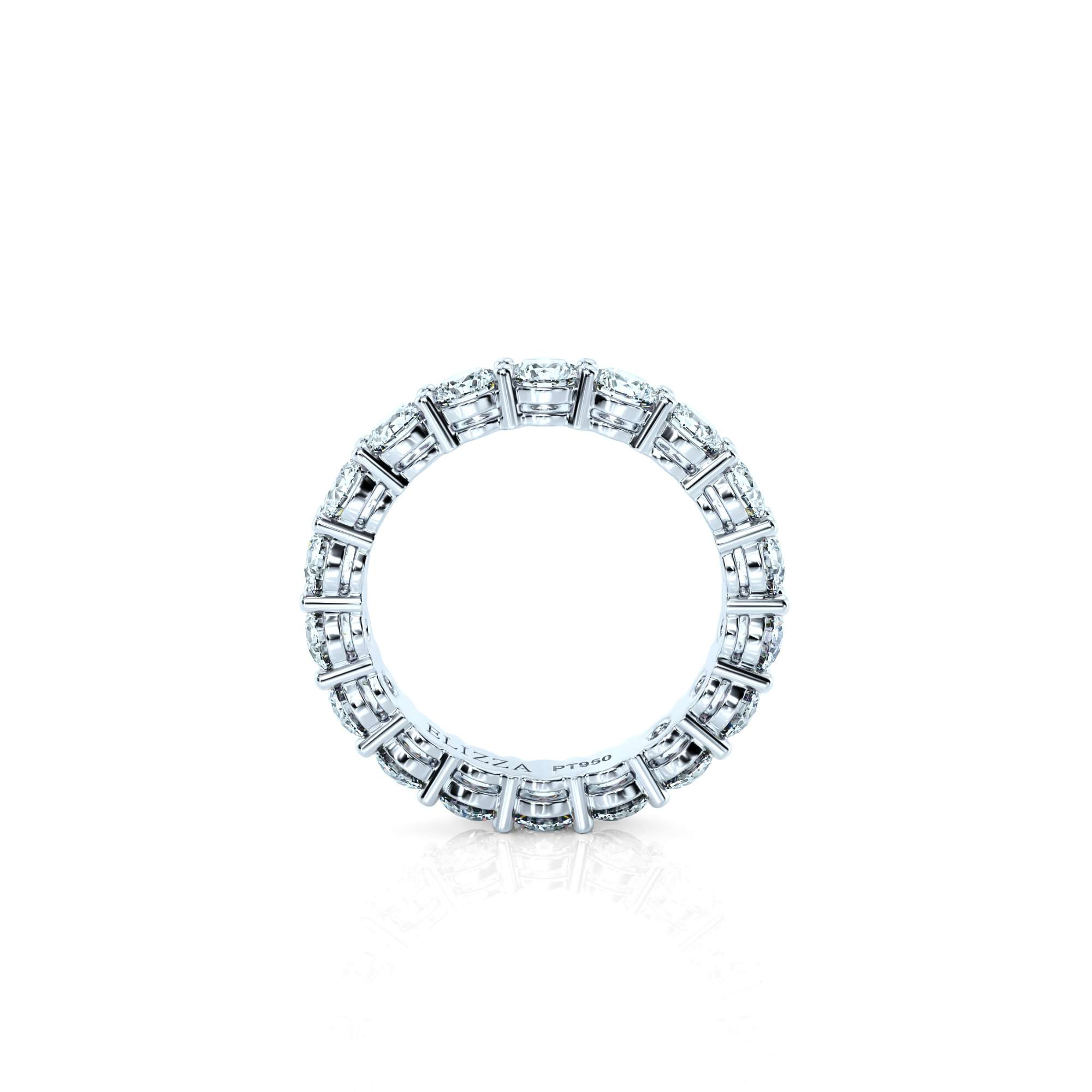 Anneau de mariage Vintage Basket Eternity Magnum | Diamant naturel | Platine | Magnum | 50% | W | 2